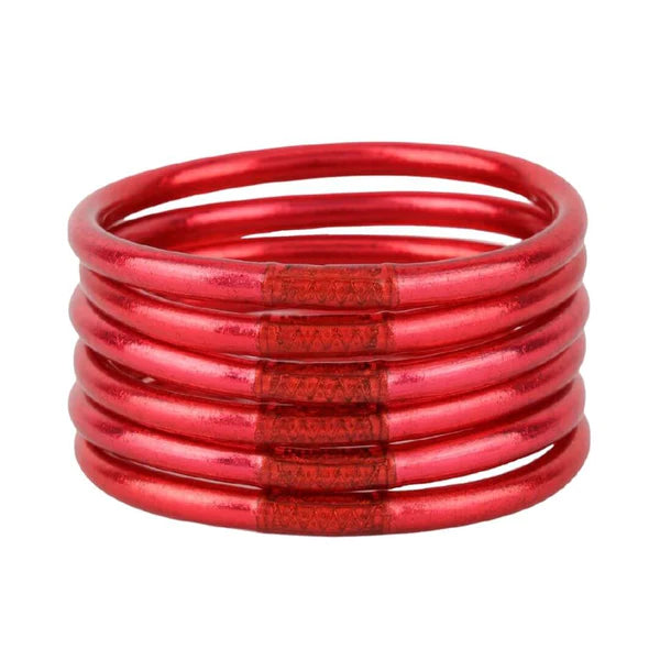 ALL WEATHER BANGLES SET/6 PINK
