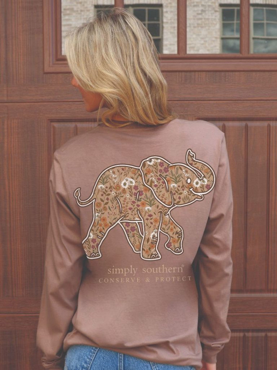 WILDFLOWER ELEPHANT LS - MOCHA