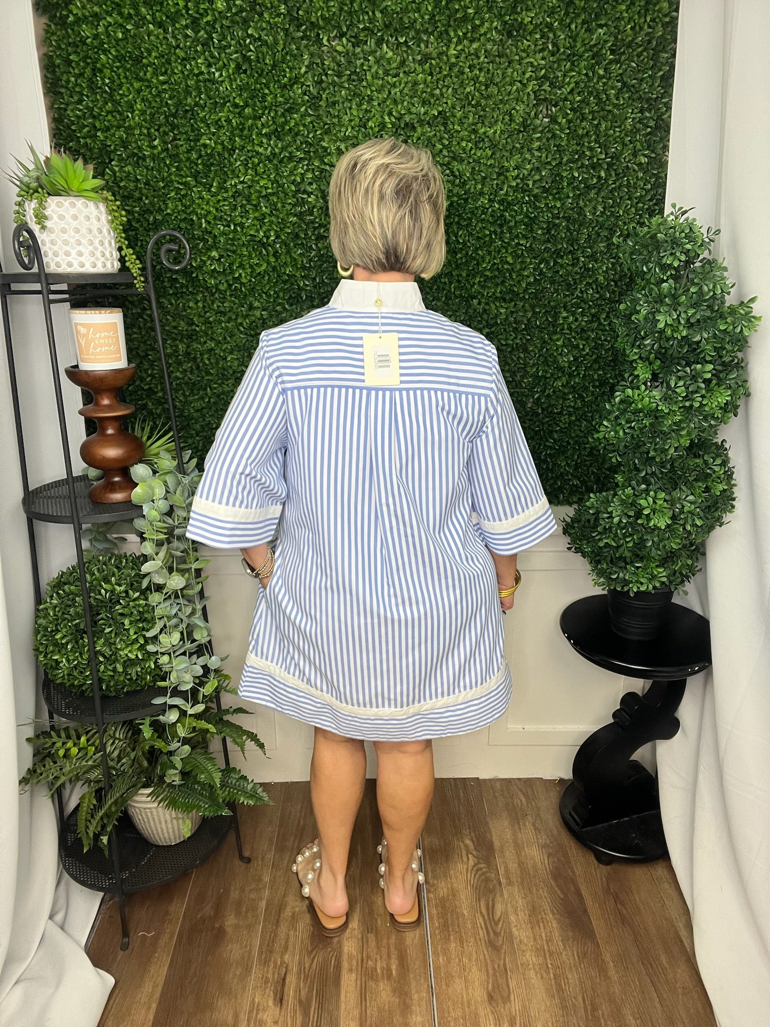 Lt Blue Stripped Dress