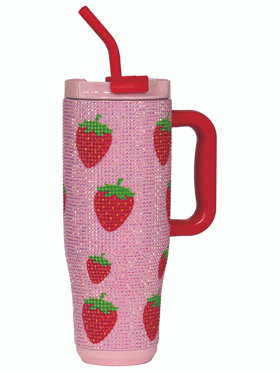 40OZ RHINESTONE TUMBLER WITH STRAW (0125)