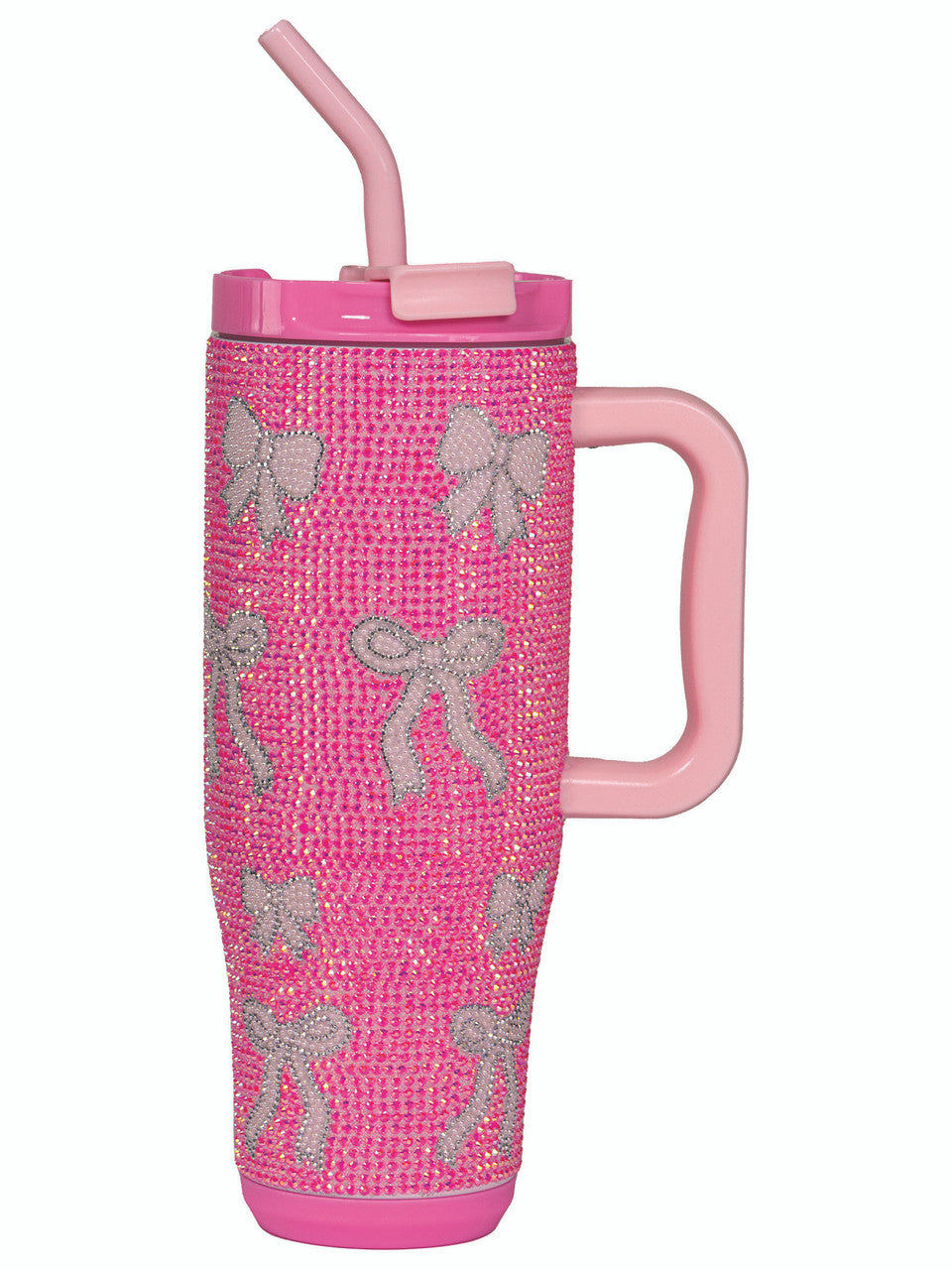 40OZ RHINESTONE TUMBLER WITH STRAW (0125)