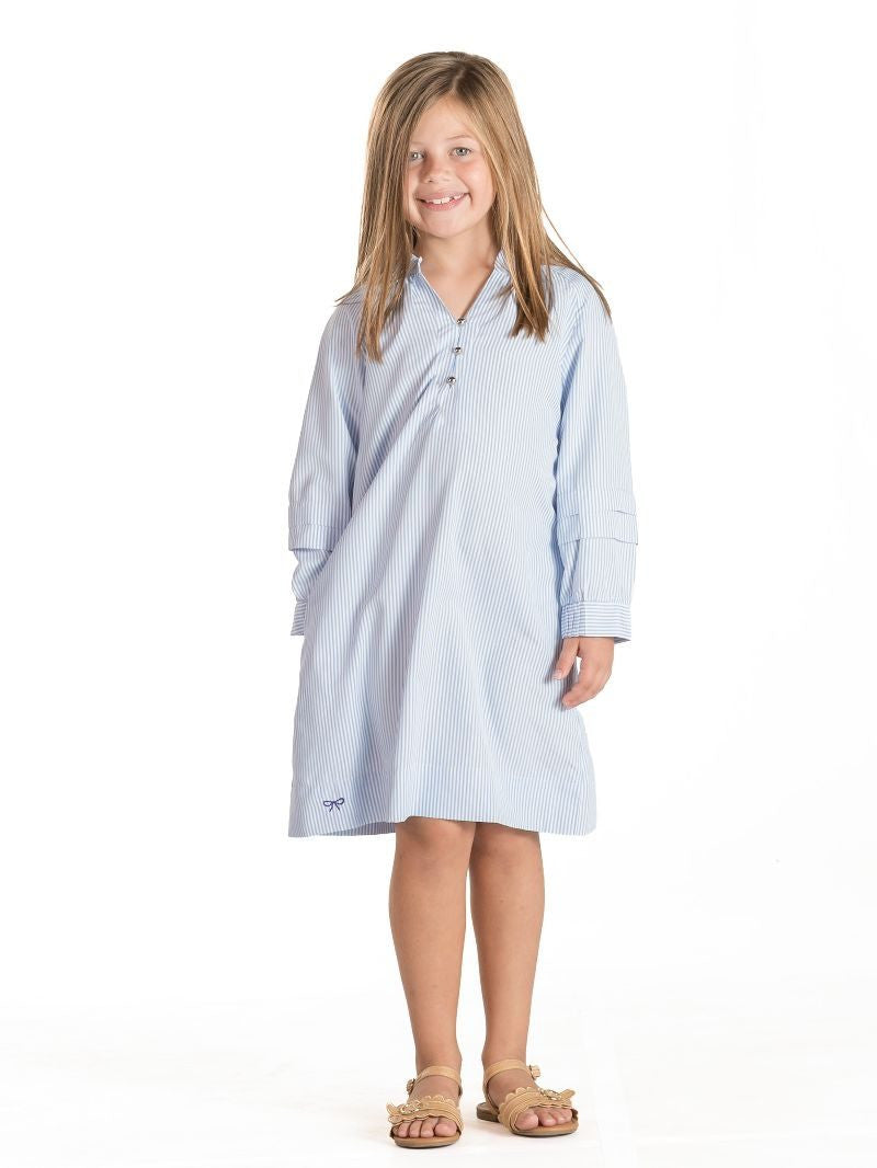 YOUTH - SUCKER DRESS - BUTTON - BLUE