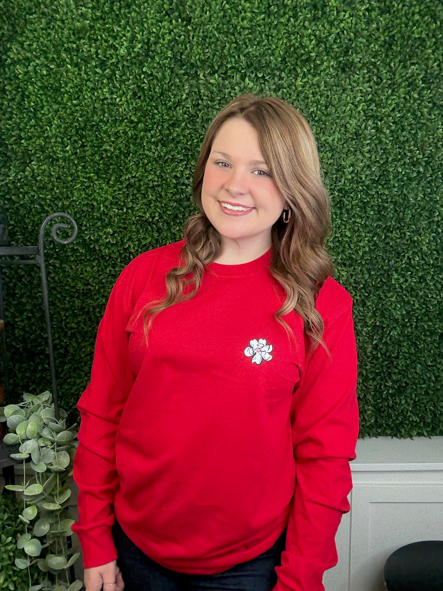 OH CHRISTMAS TREE LS RED