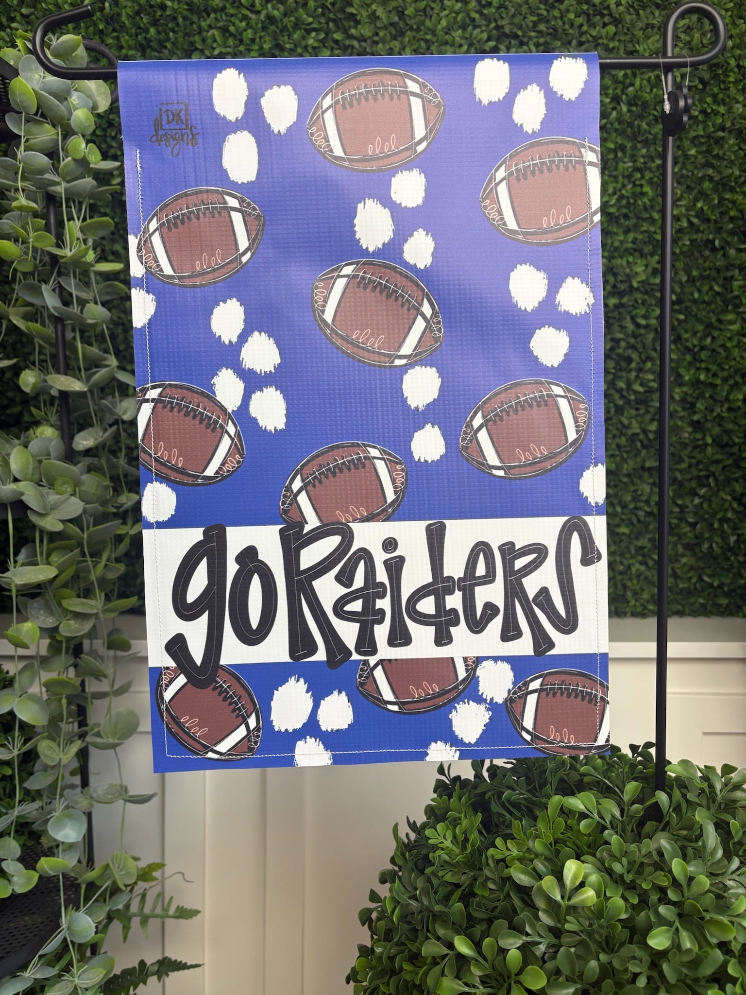 FOOTBALL GARDEN GLAM BLUE/WHITE - GO RAIDERS