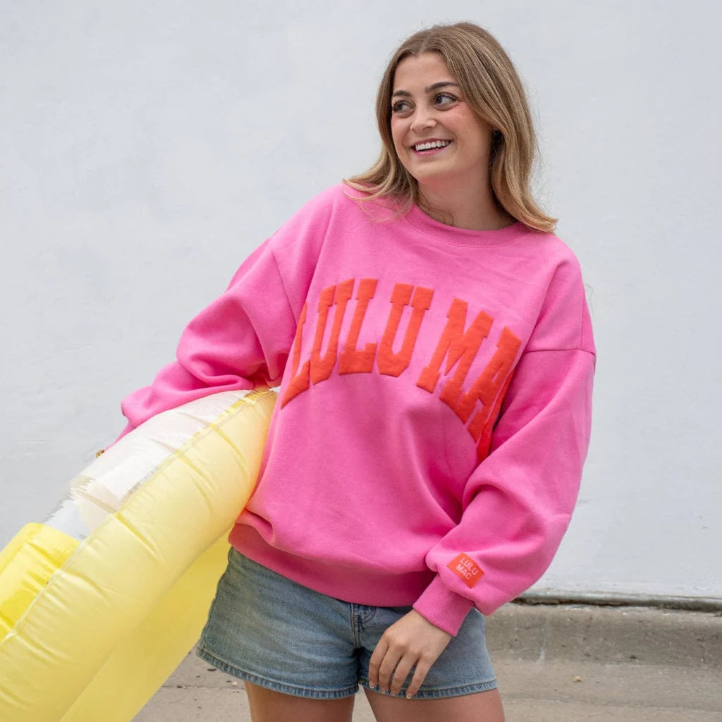LULU MAC PUFF SWEATSHIRT - PINK/ORANGE