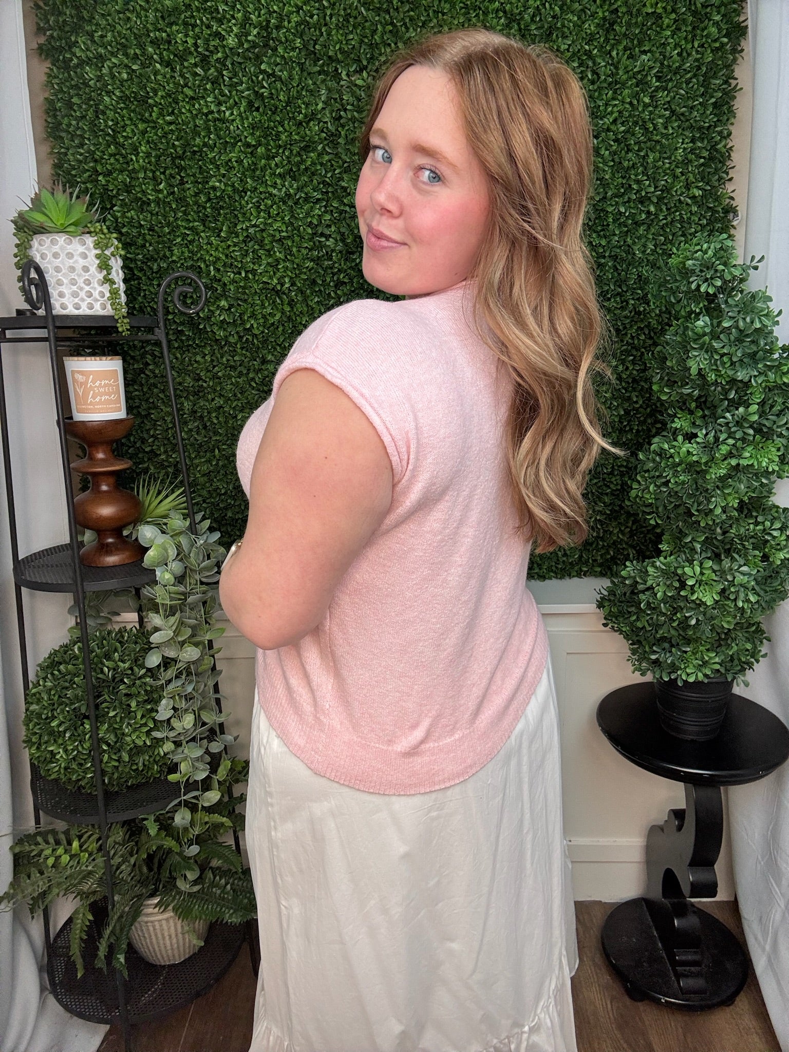 Soft Knit Button Front Top