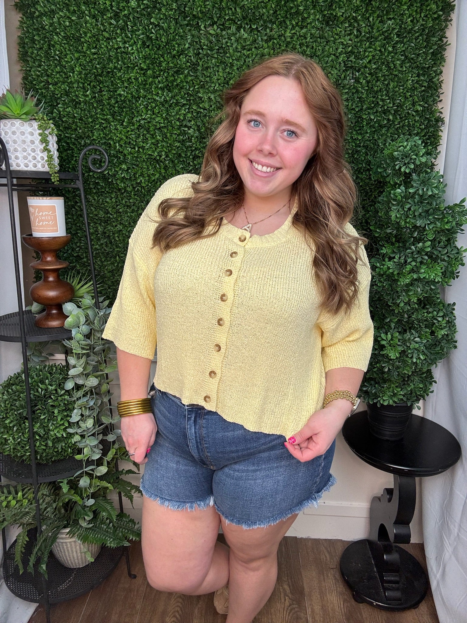 Button Front Knit Cardigan