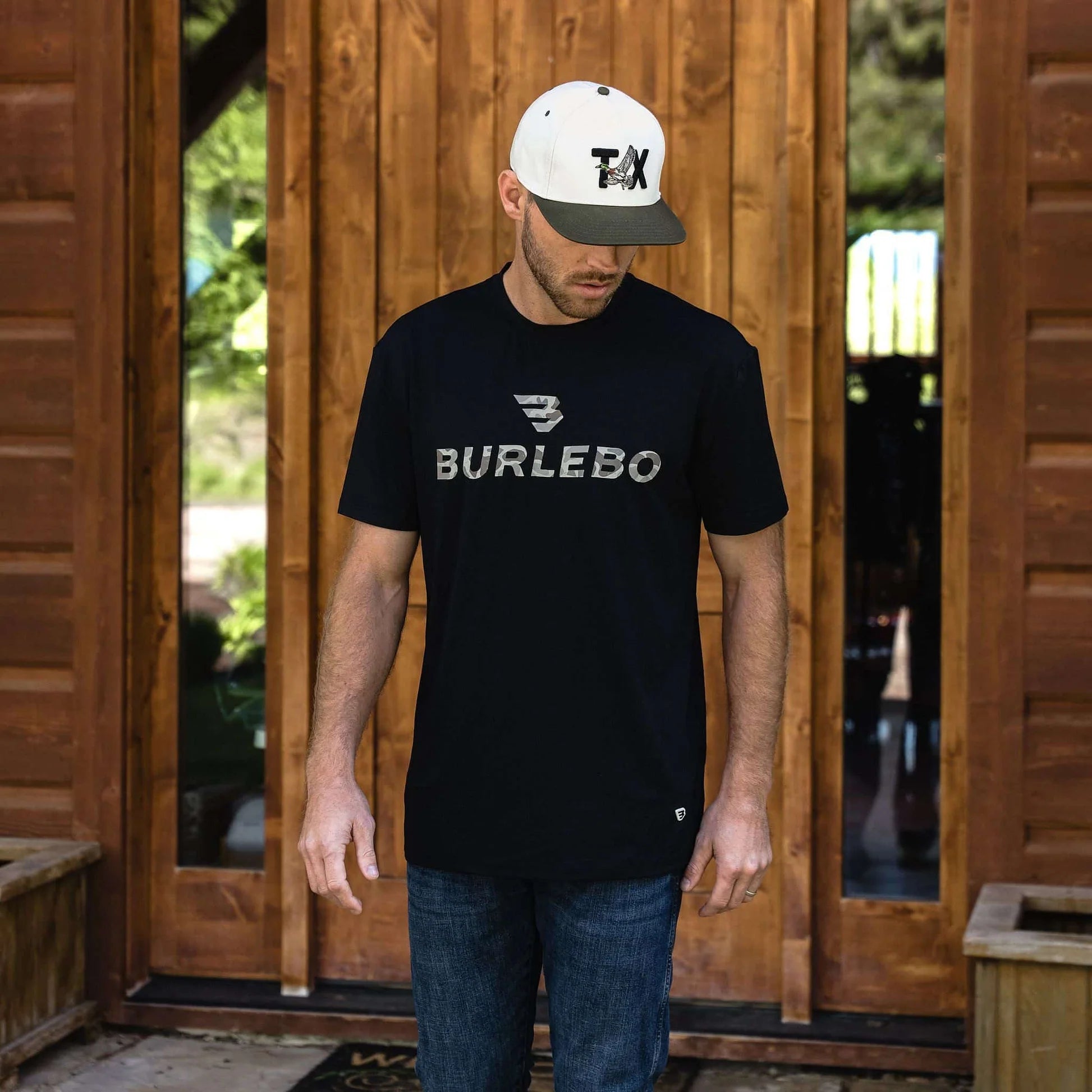 GO TO TEE - BLACK AND CLASSIC DEER CAMO