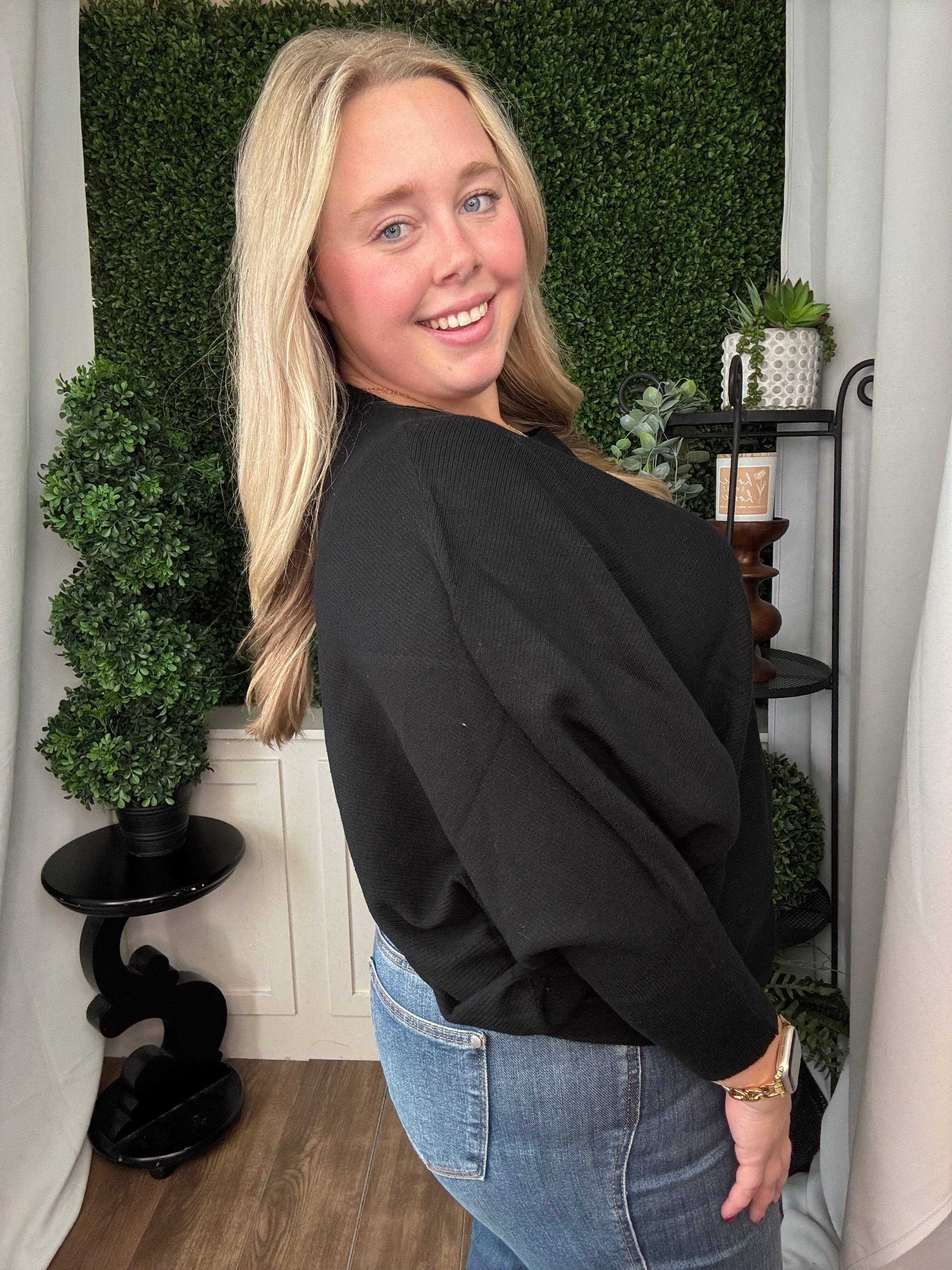 DOLEMAN PULLOVER - BLACK