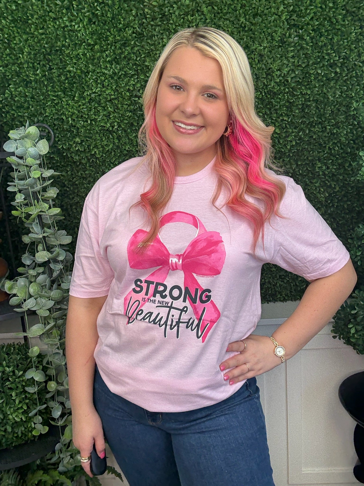 STRONG IS THE NEW BEAUTIFUL SS - LIGHT PINK