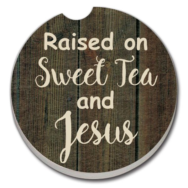 SWEET TEA AND JESUS CAR COASTER