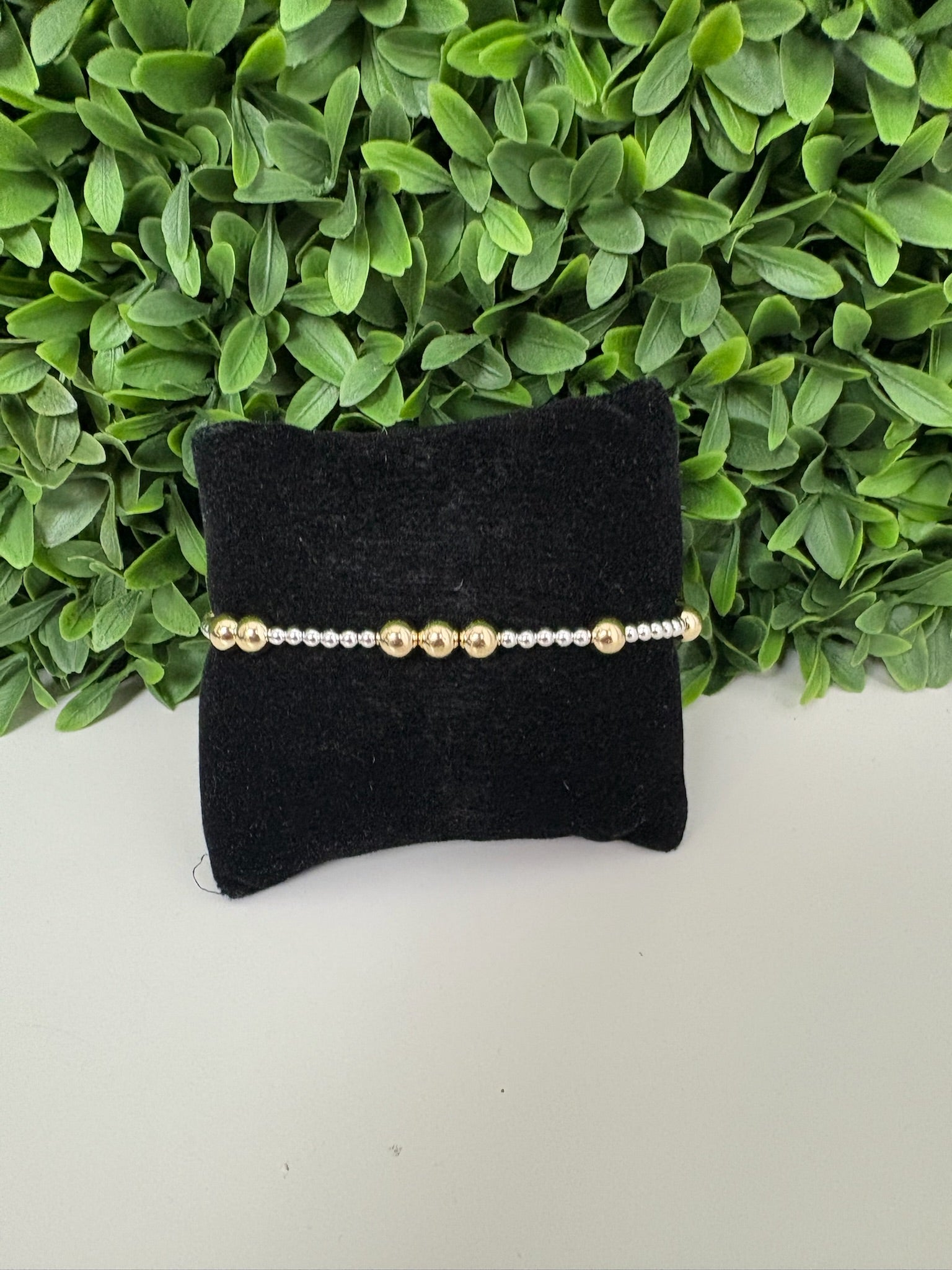 EXTENDS - HOPE UNWRITTEN 6MM BEAD BRACELET -MIXED METAL