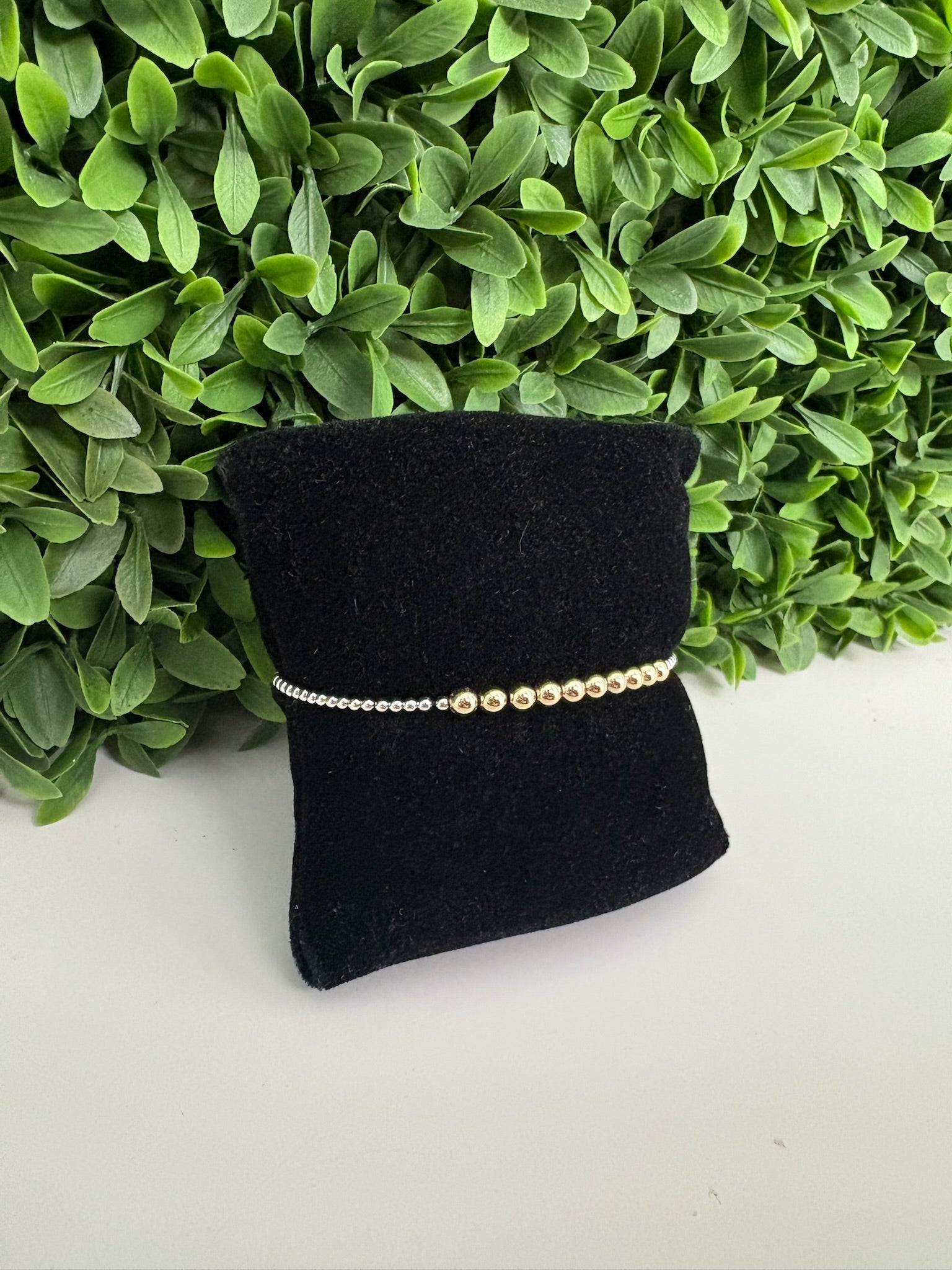 CLASSIC BEADED BLISS 2MM BEAD BRACELET - 4MM - MIXED METAL