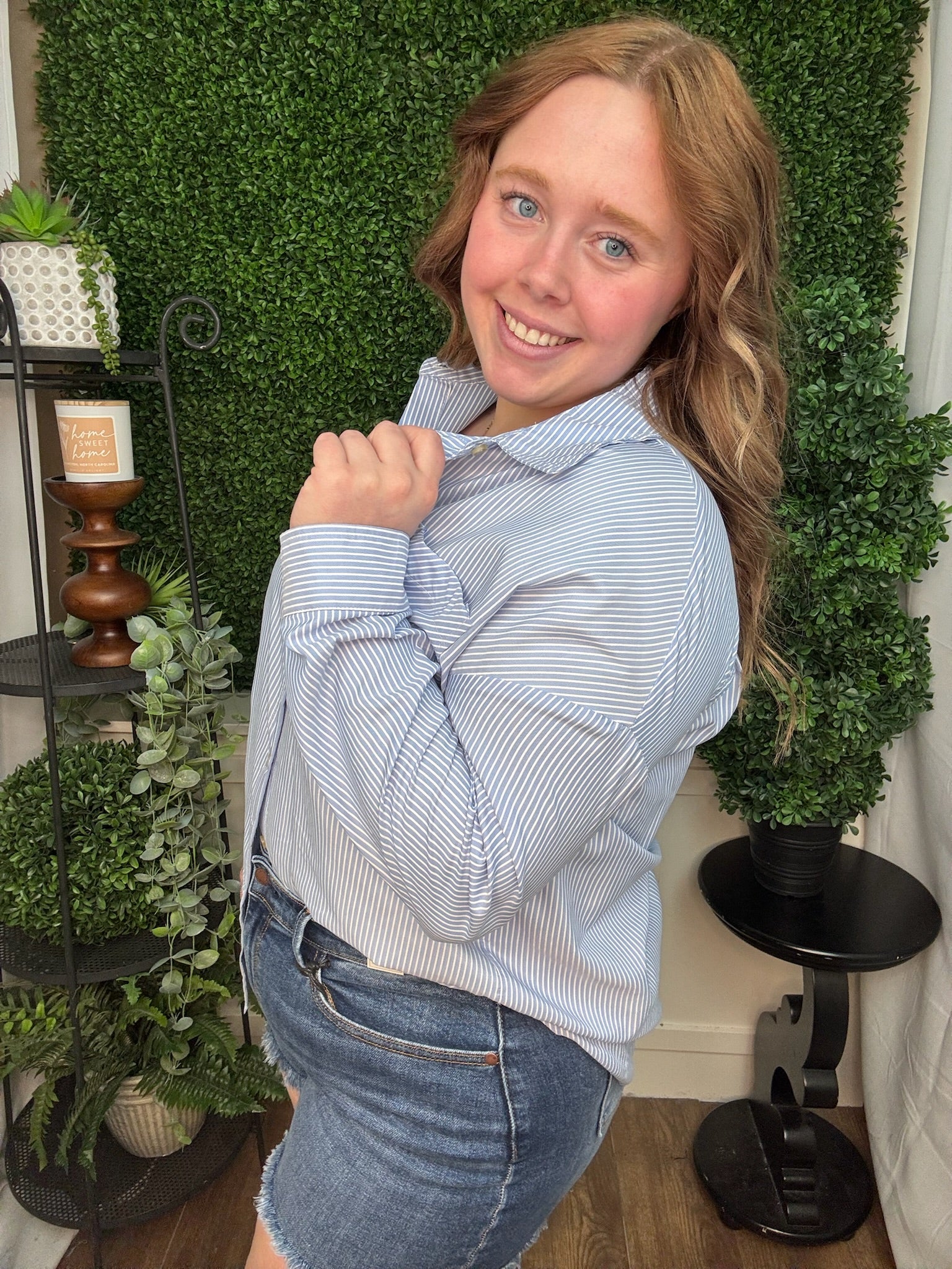 Harbor Stripe Relaxed Button Shirt