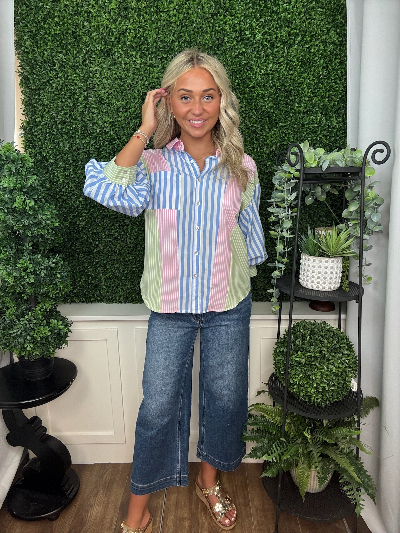 COLOR BLOCK STRIPE TOP