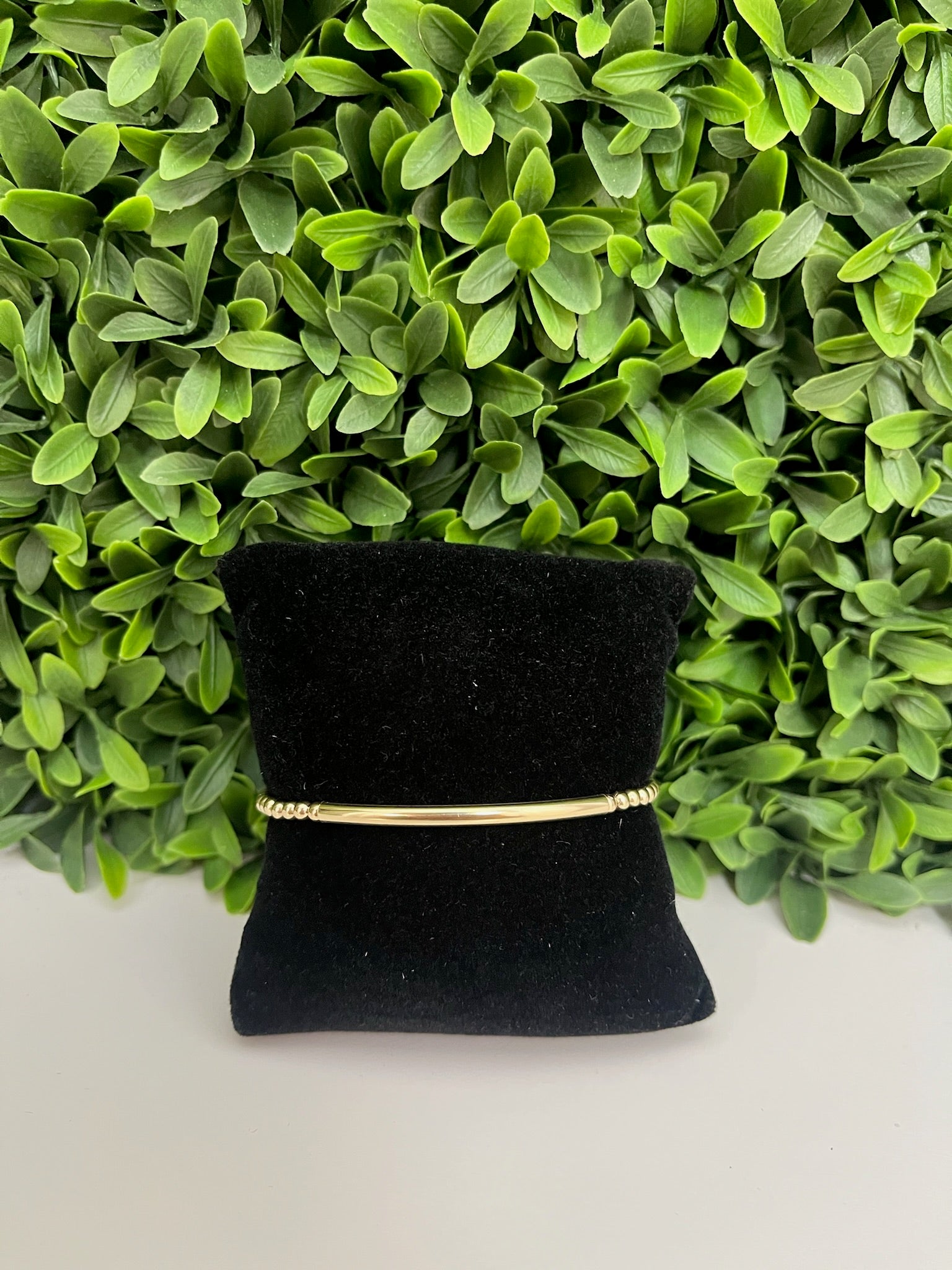 CLASSIC GOLD 3MM BEAD BRAC -BLISS BAR SMOOTH