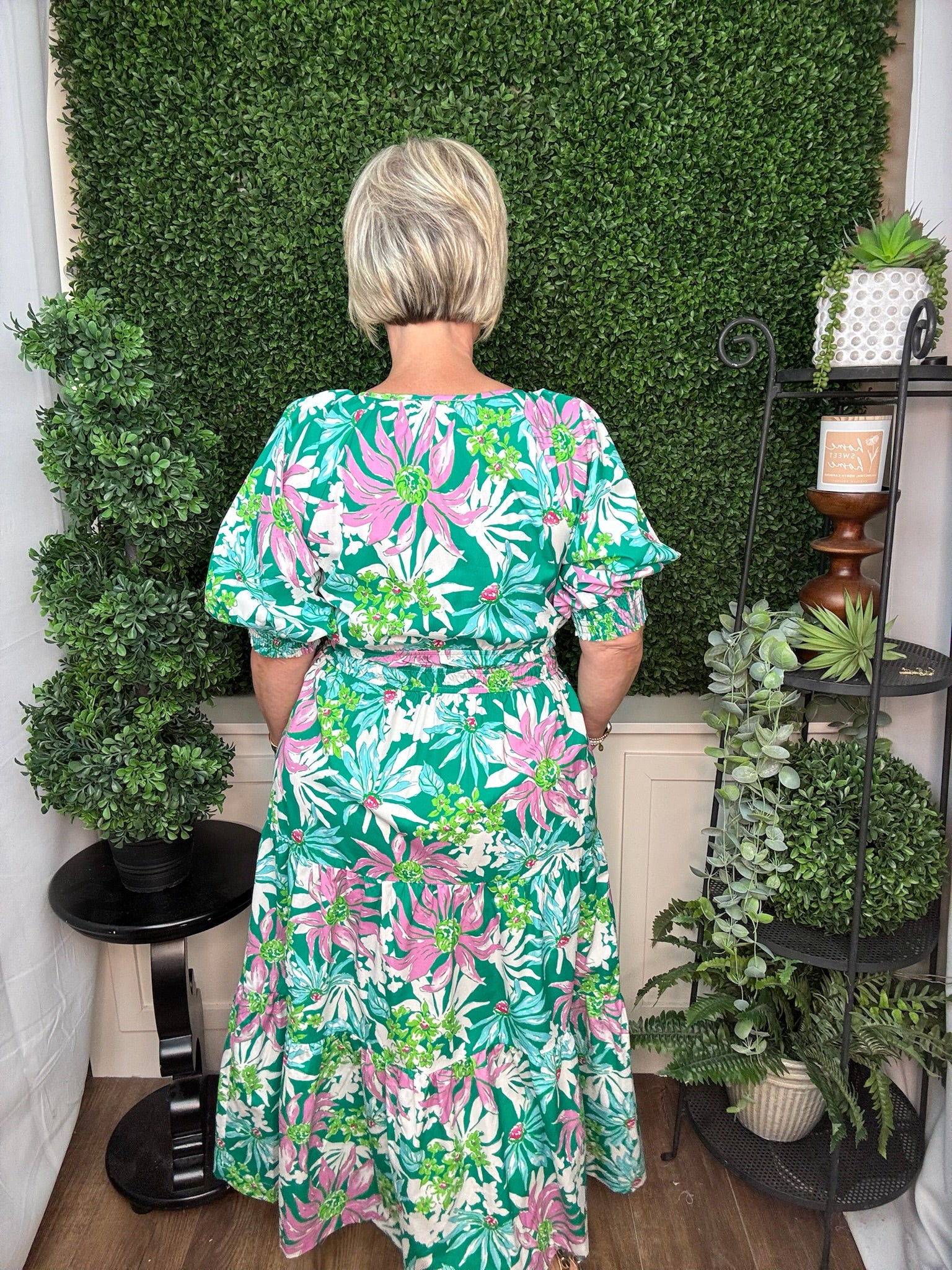 KAELI TIERED MAXI DRESS - APPLE GREEN