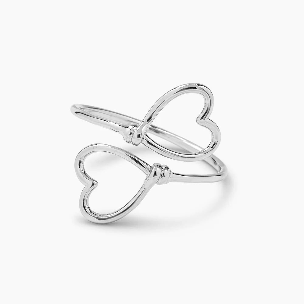 HEART WIRE WRAP RING SILVER