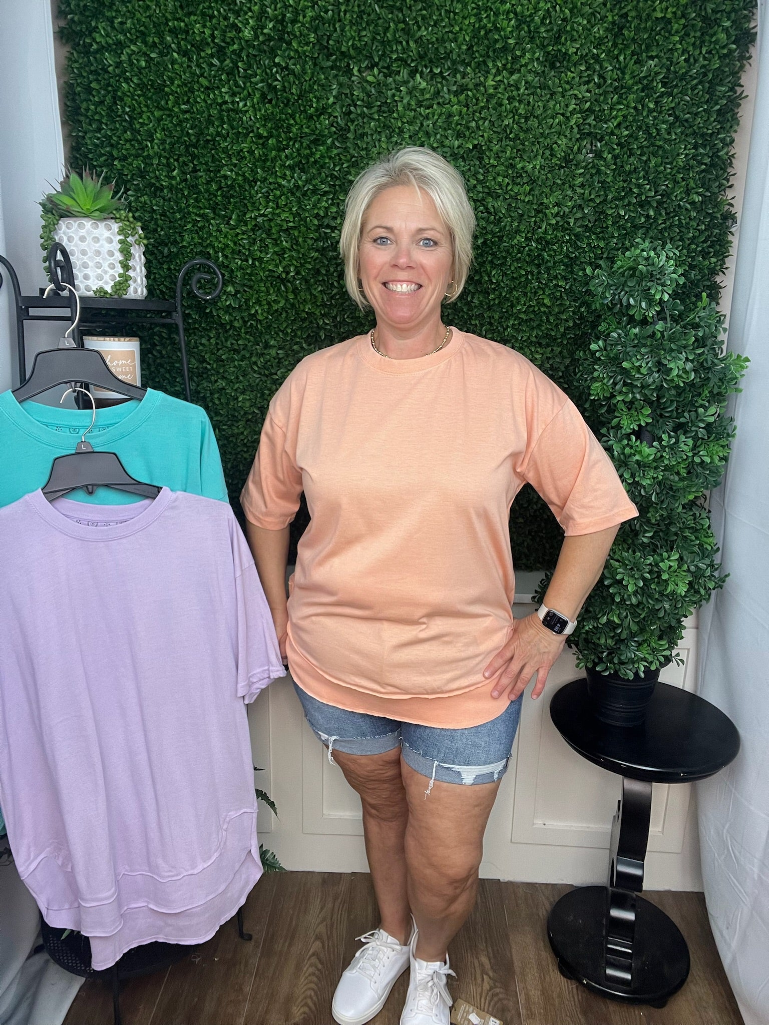 PONCHO TEE - CREAMSICLE