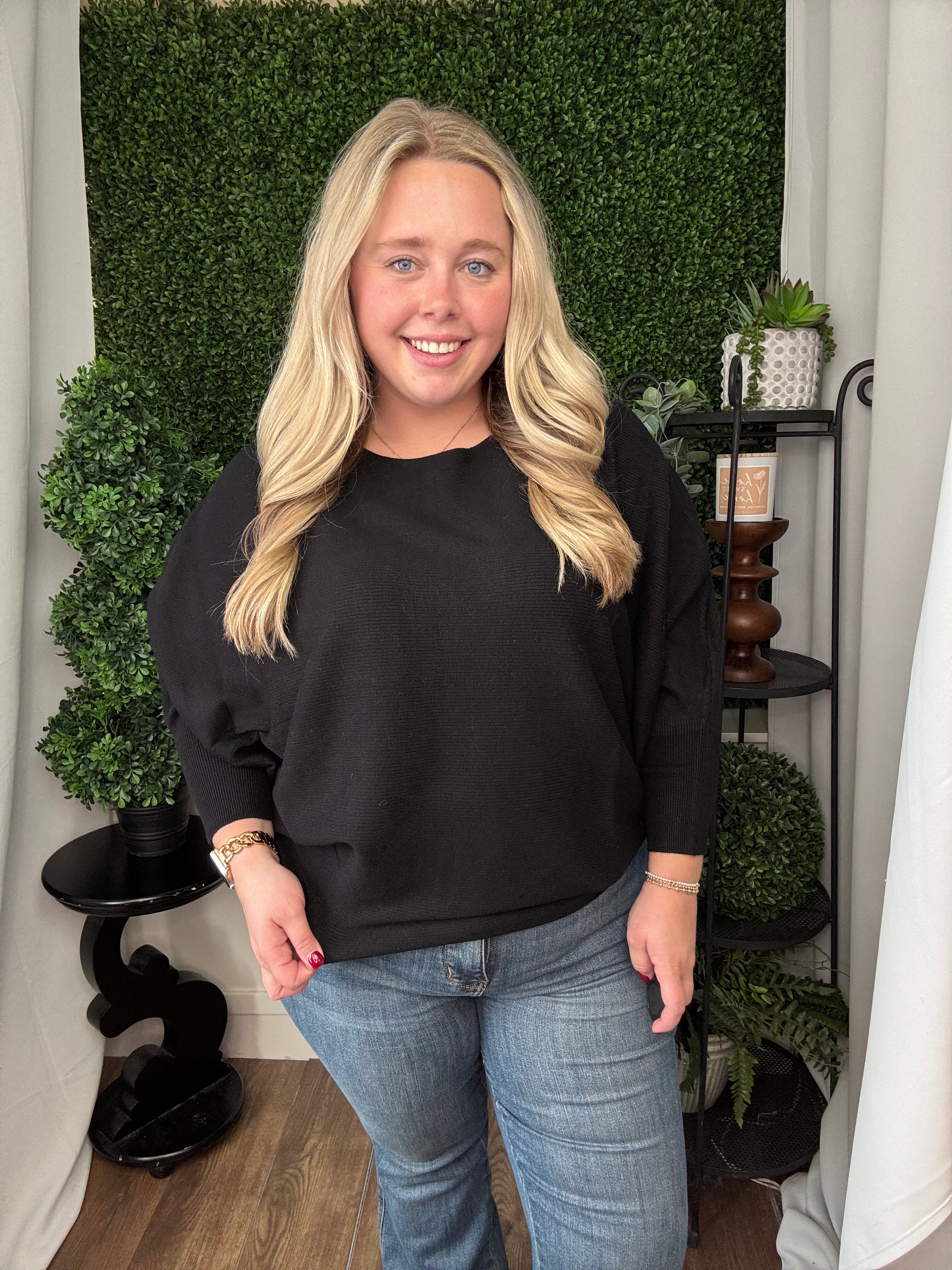 DOLEMAN PULLOVER - BLACK