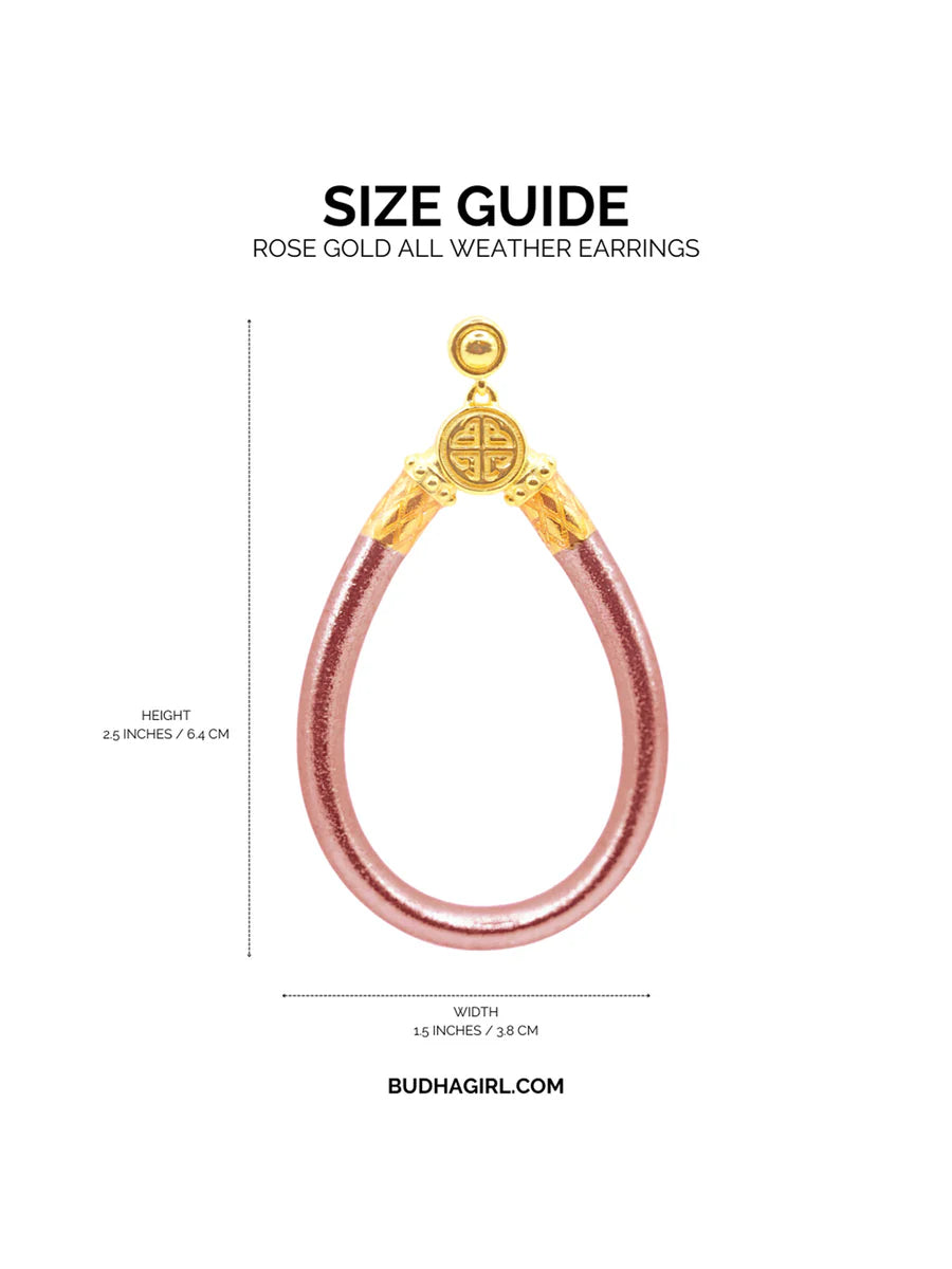 ALL WEATHER EARRINGS - ROSE GOLD