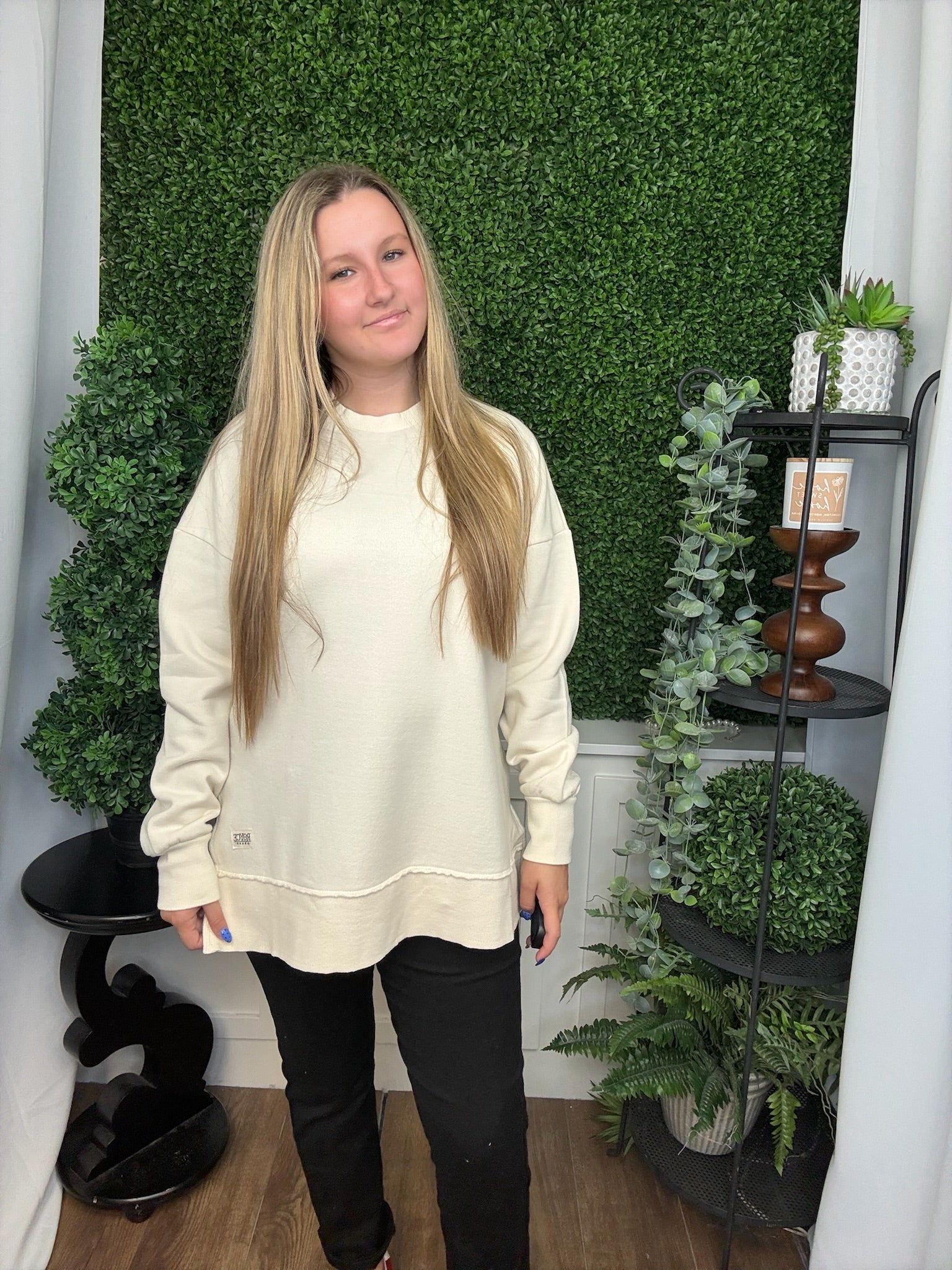 MELANGE LA JOLLA TOP - IVORY