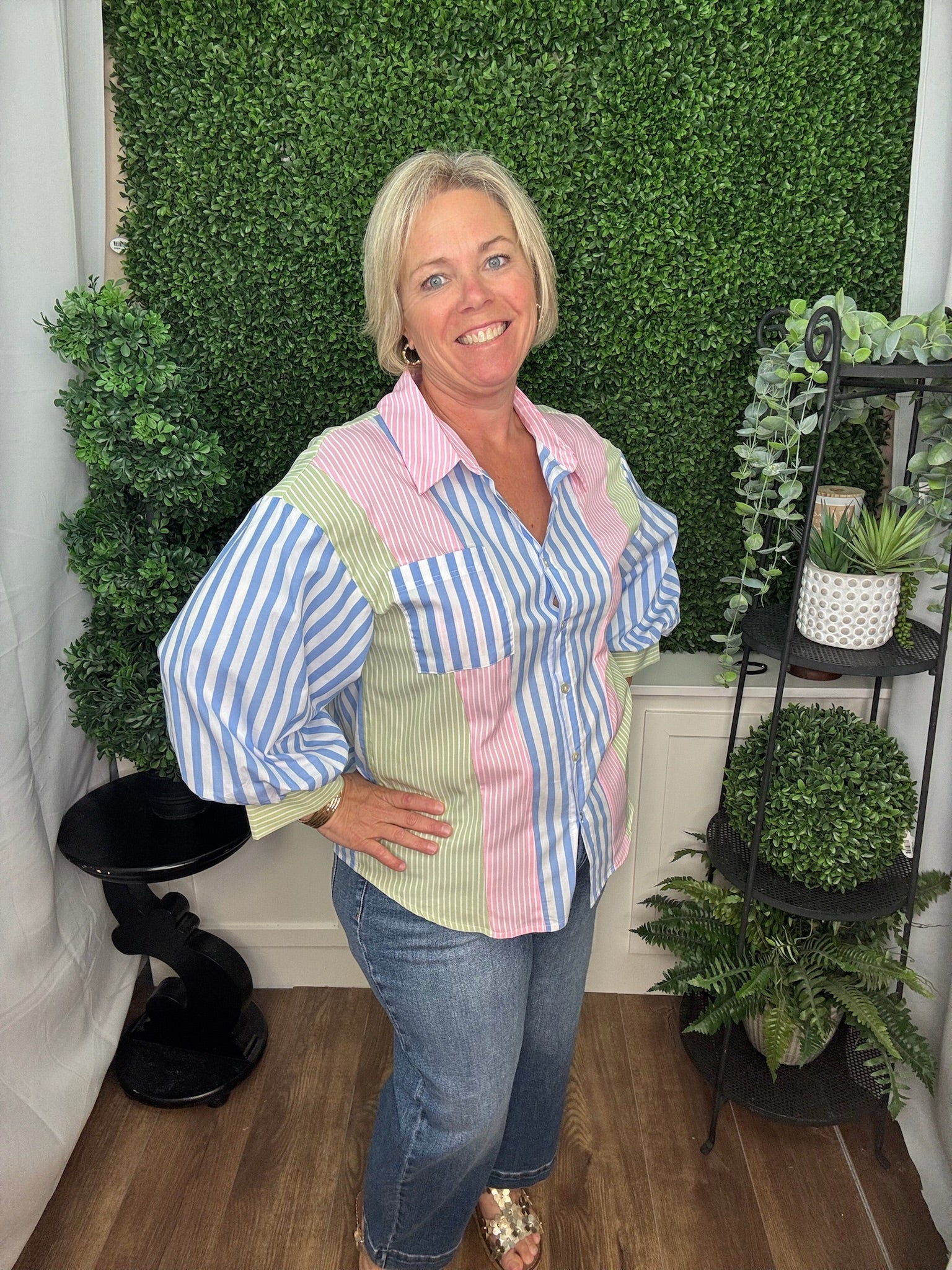 COLOR BLOCK STRIPE TOP