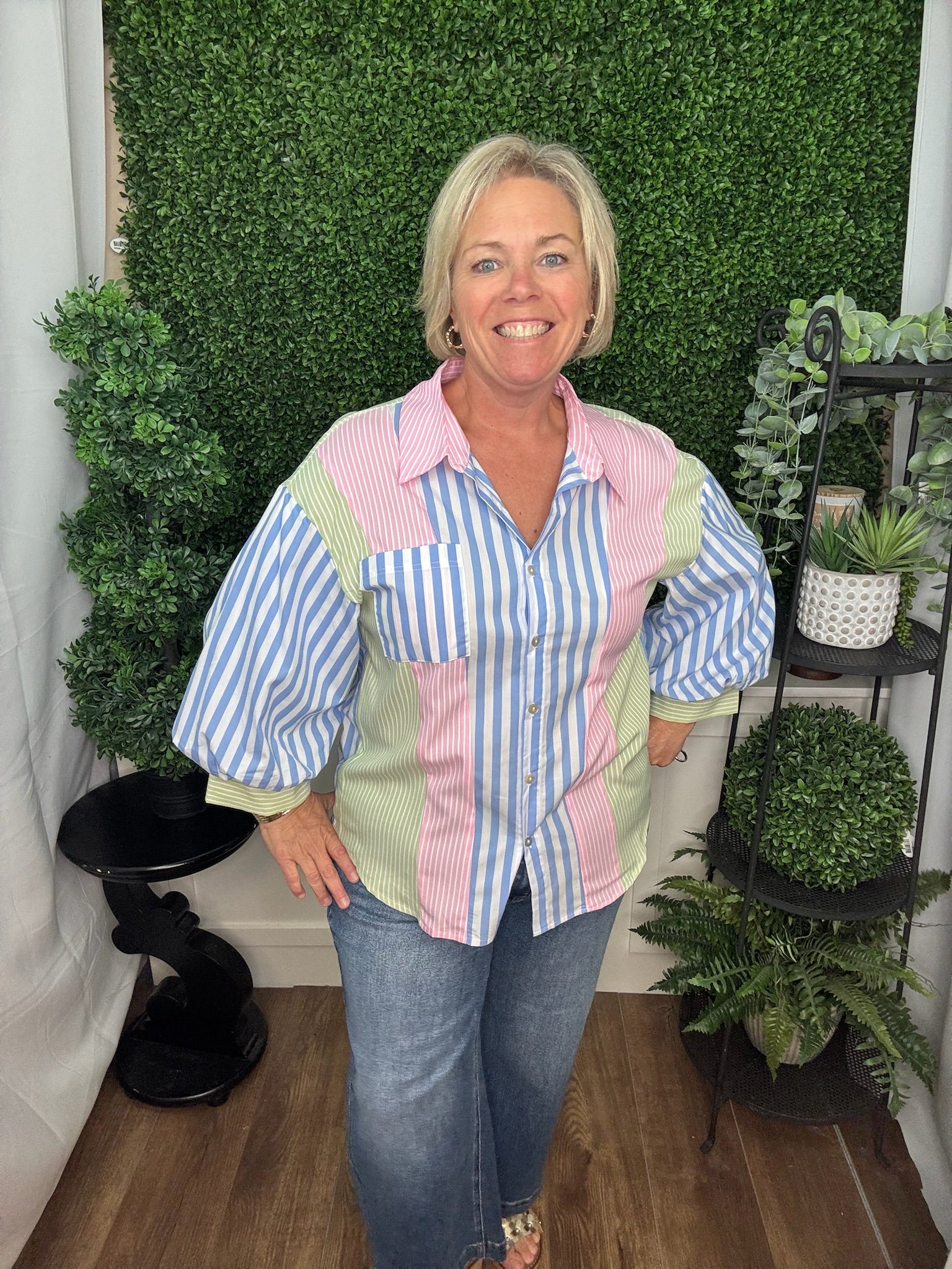 COLOR BLOCK STRIPE TOP