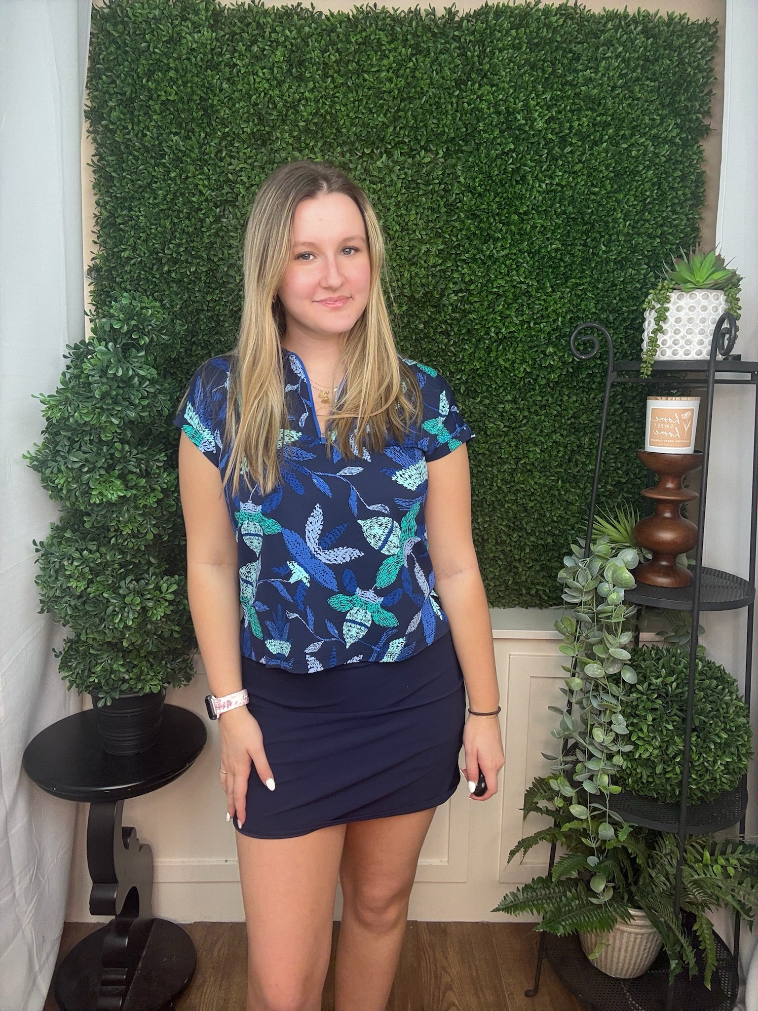 DOLMAN POLO TOP - BLUE SURF