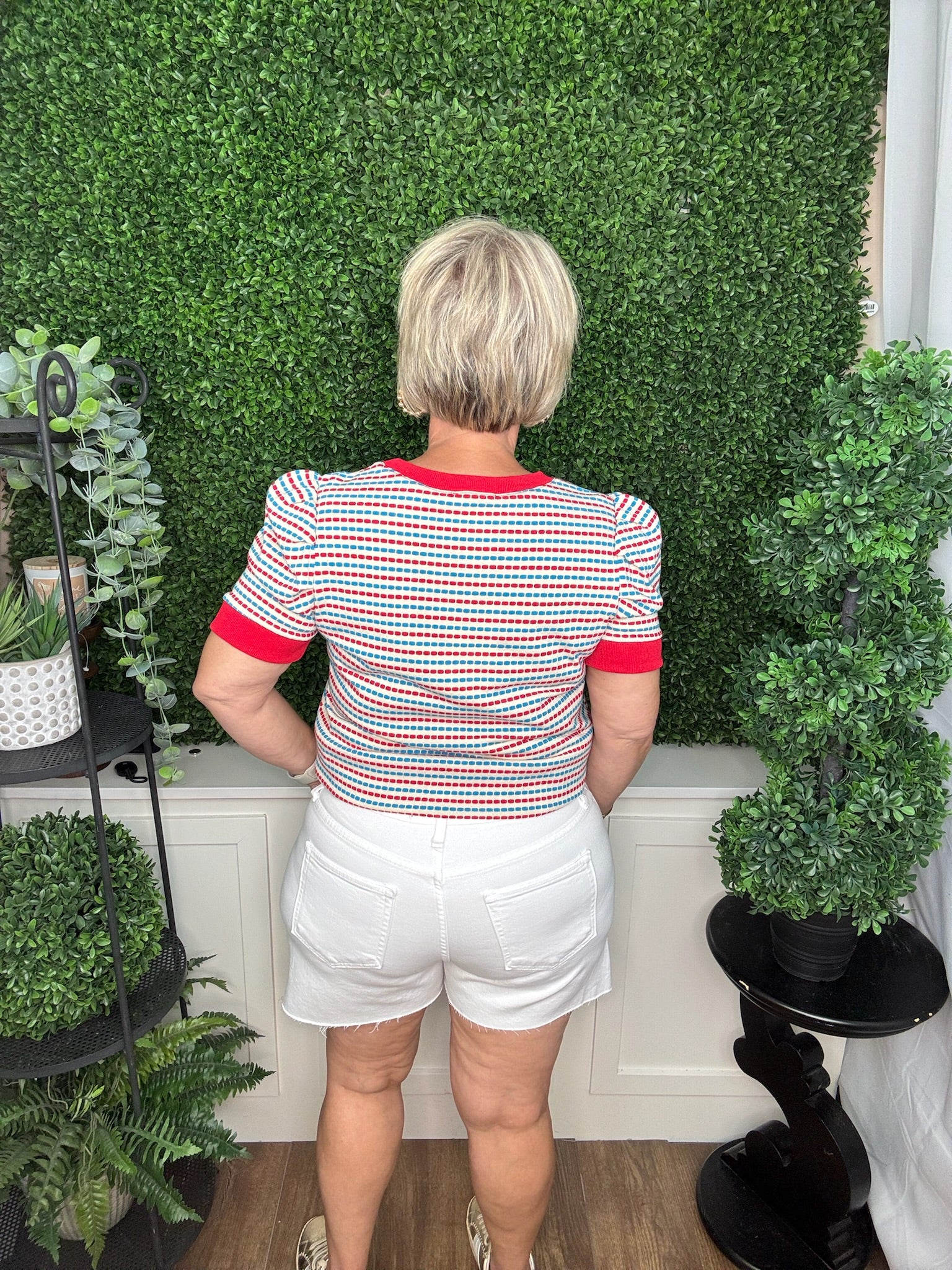 MID RISE STRETCH SHORT - OPTIC WHITE