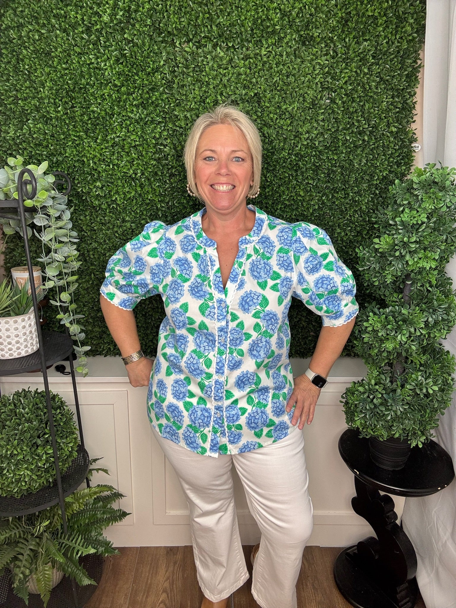 TOP ELAINE SUMMERFAIR BLUE