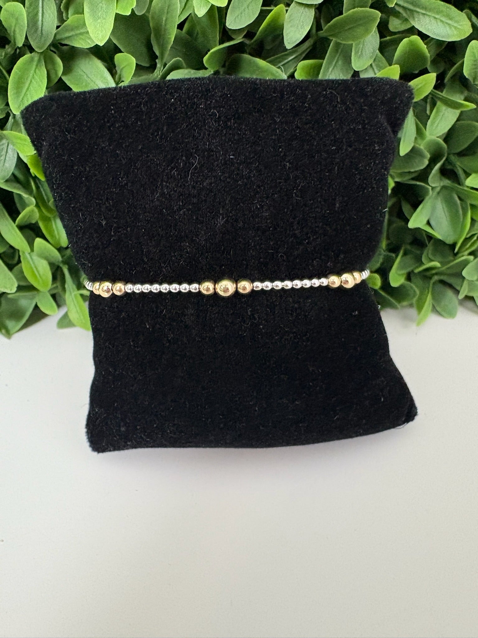 PURPOSE GOLD 4MM BEAD BRACELET - MIXED METAL