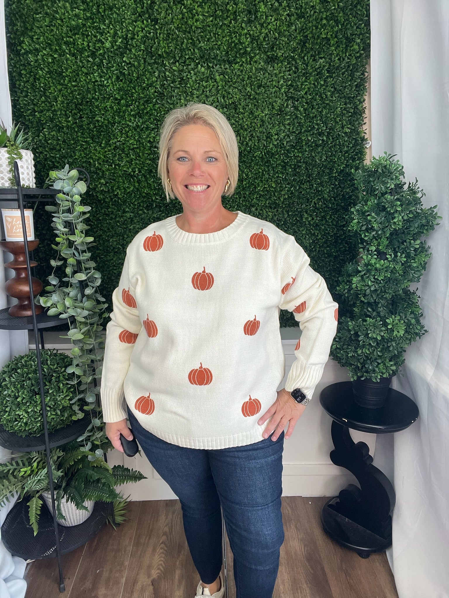 Cream Pumpkin Sweater