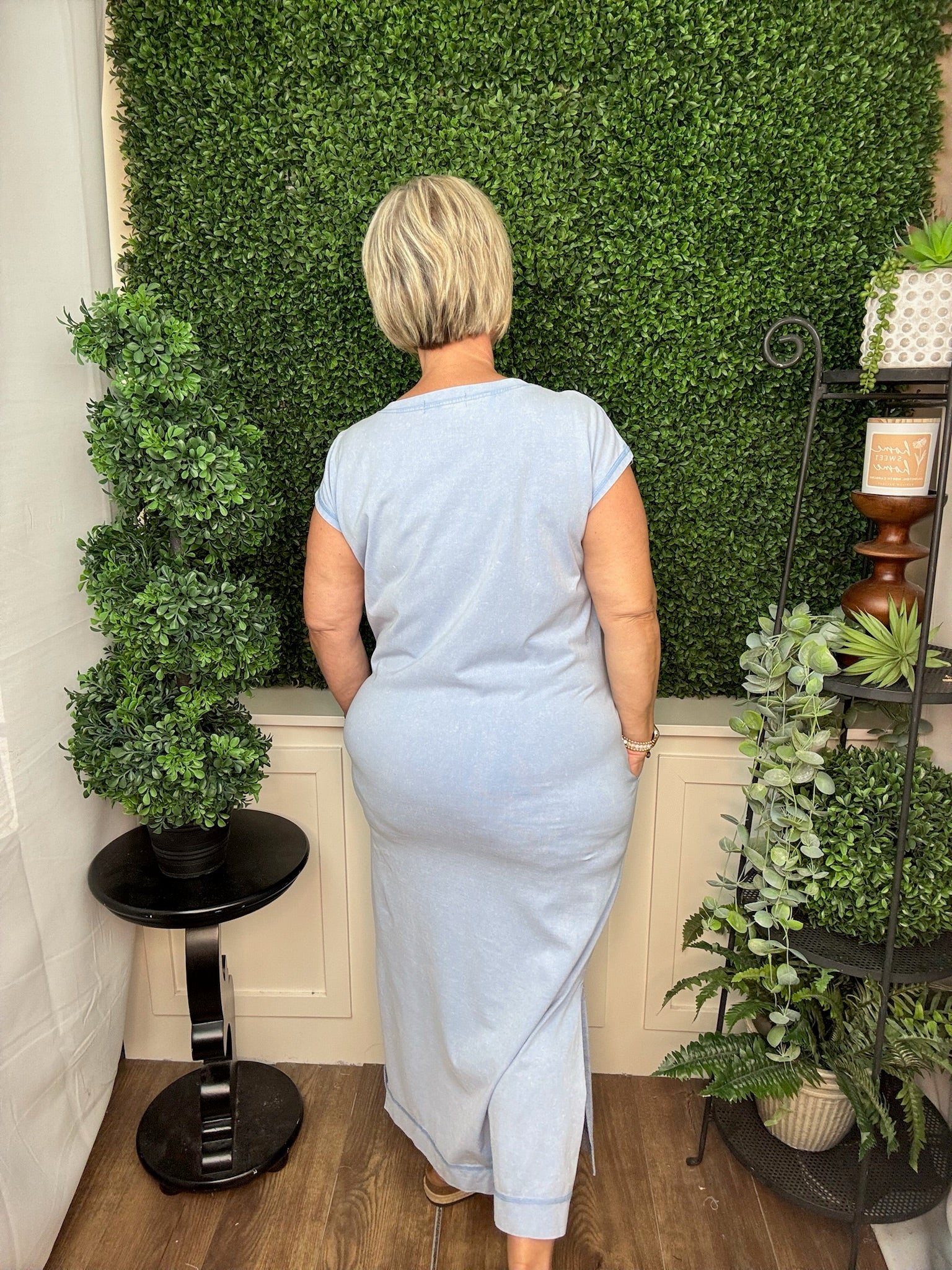 VINTAGE WASHED DRESS - LIGHT DENIM