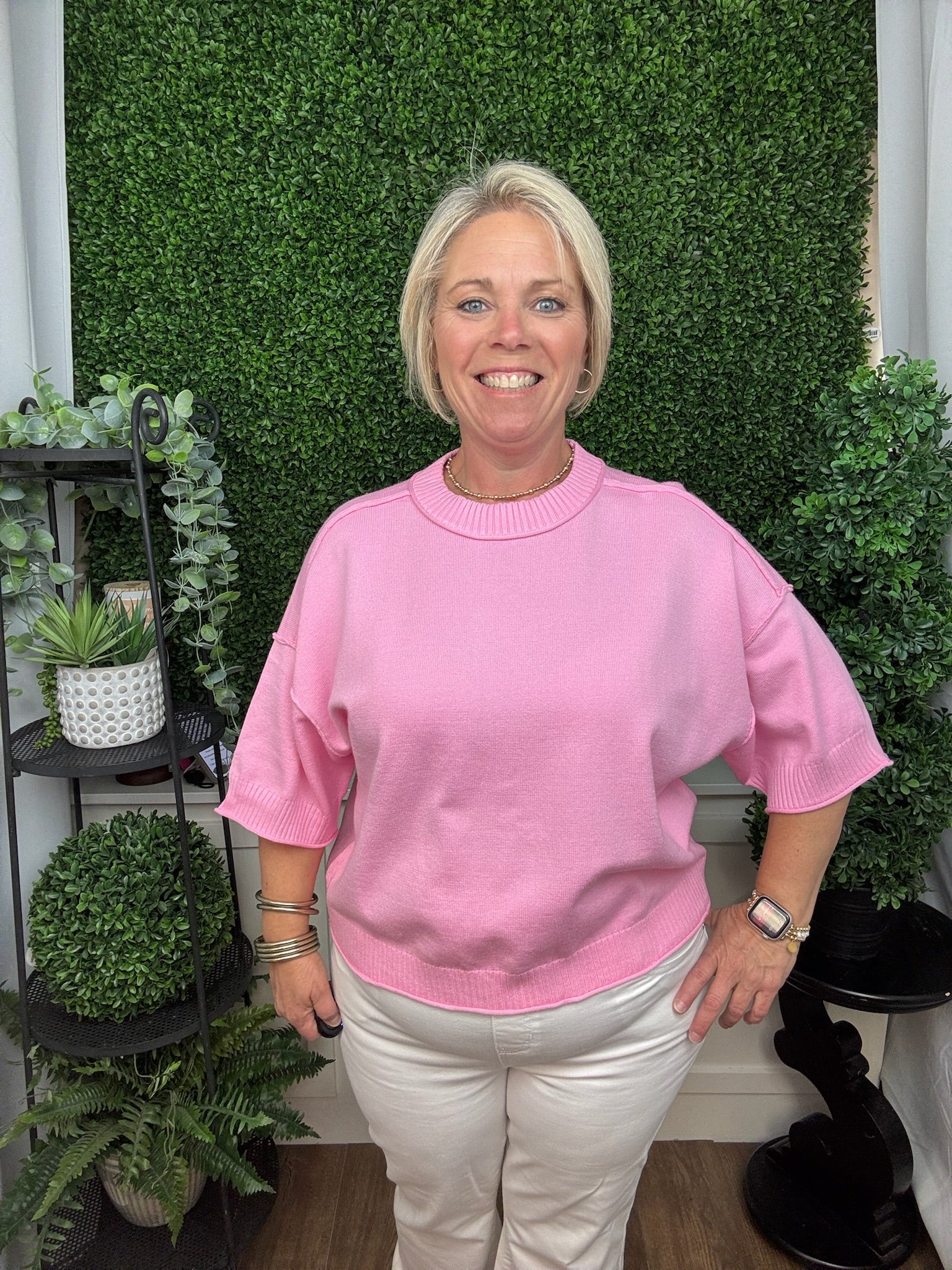 Bubblegum Knit Cropped Sweater