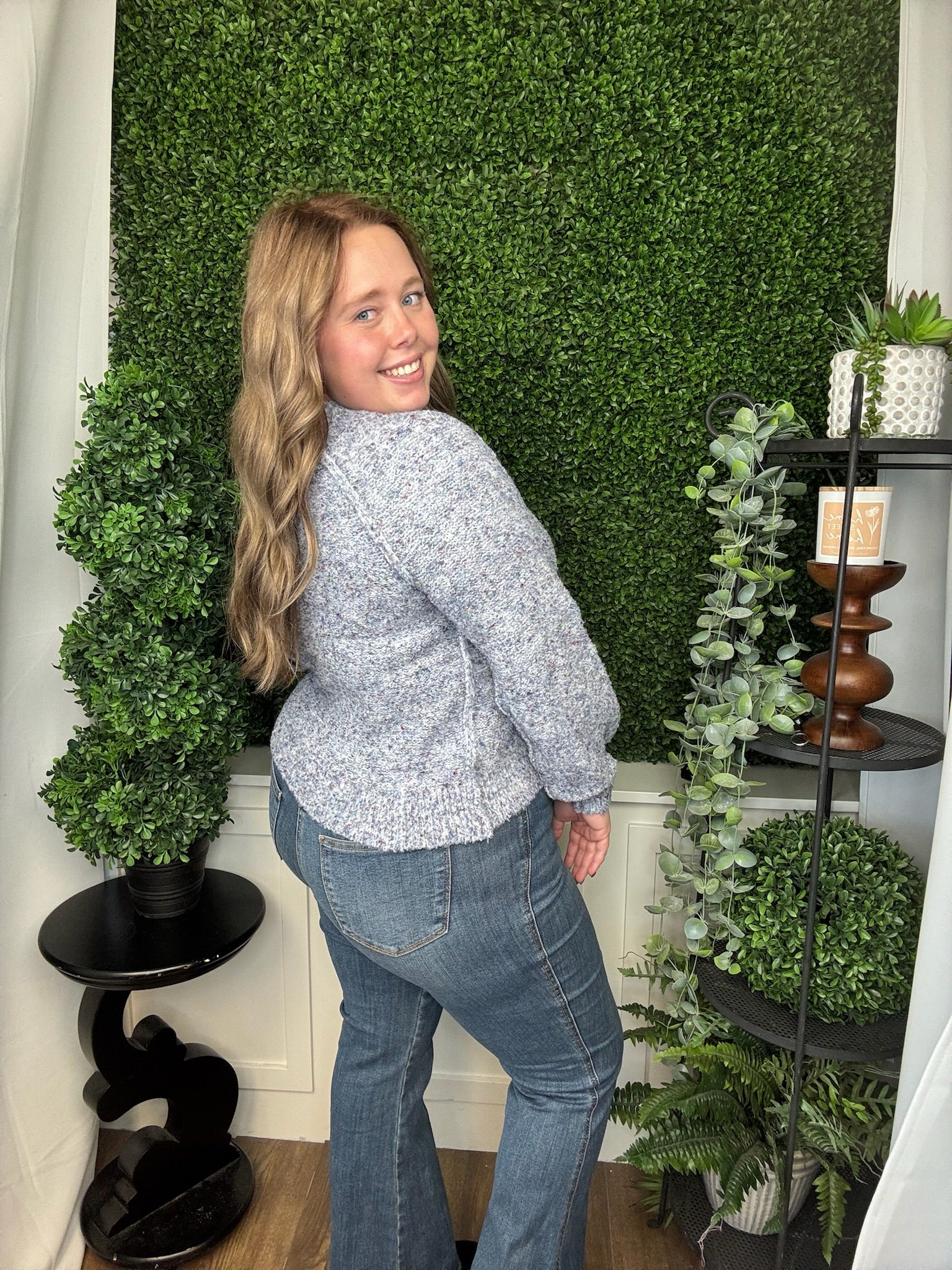 LS CREW NECK SWEATER - MARINE