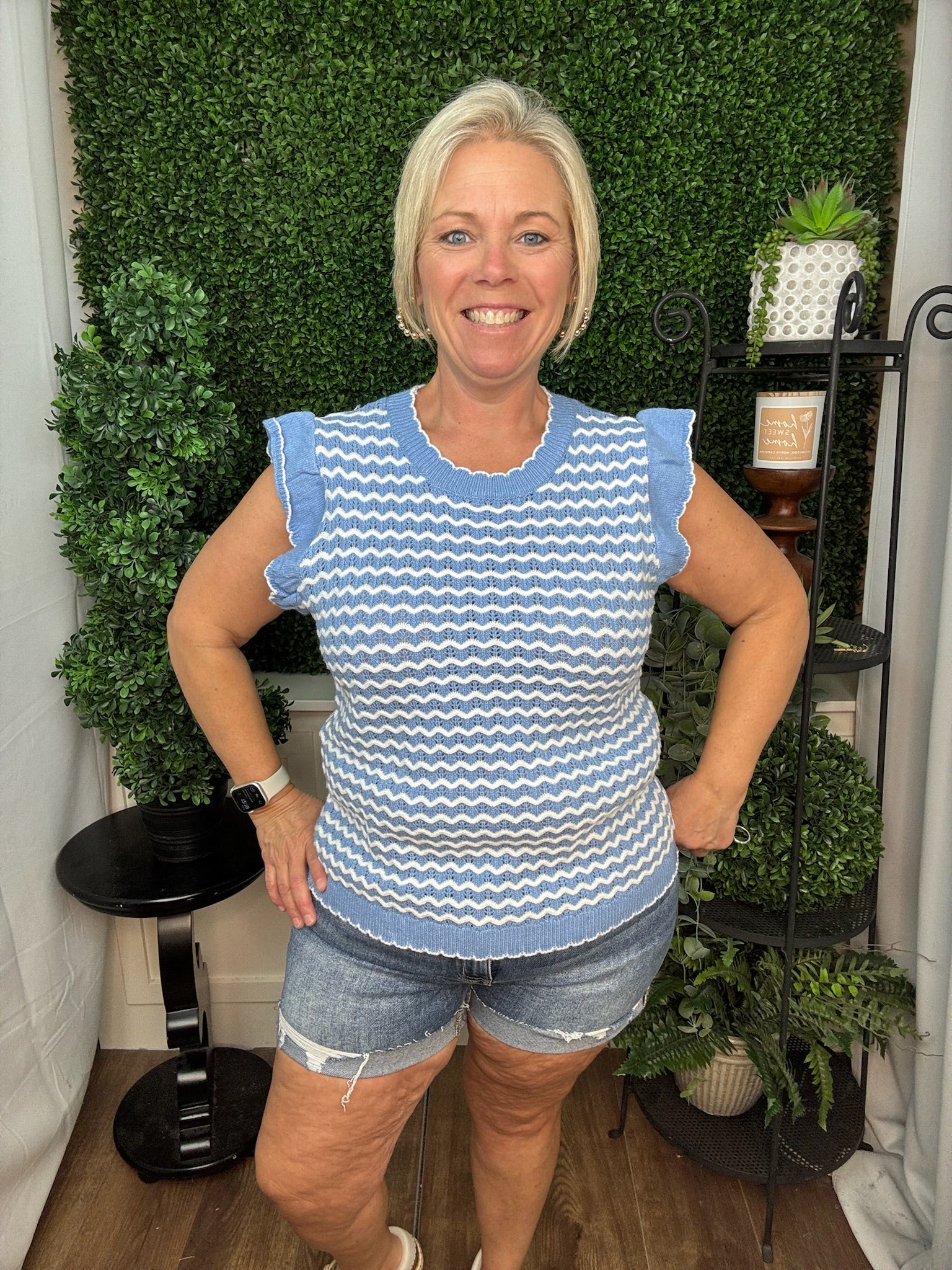 SWEATER OAKLEY BLUE WHITE