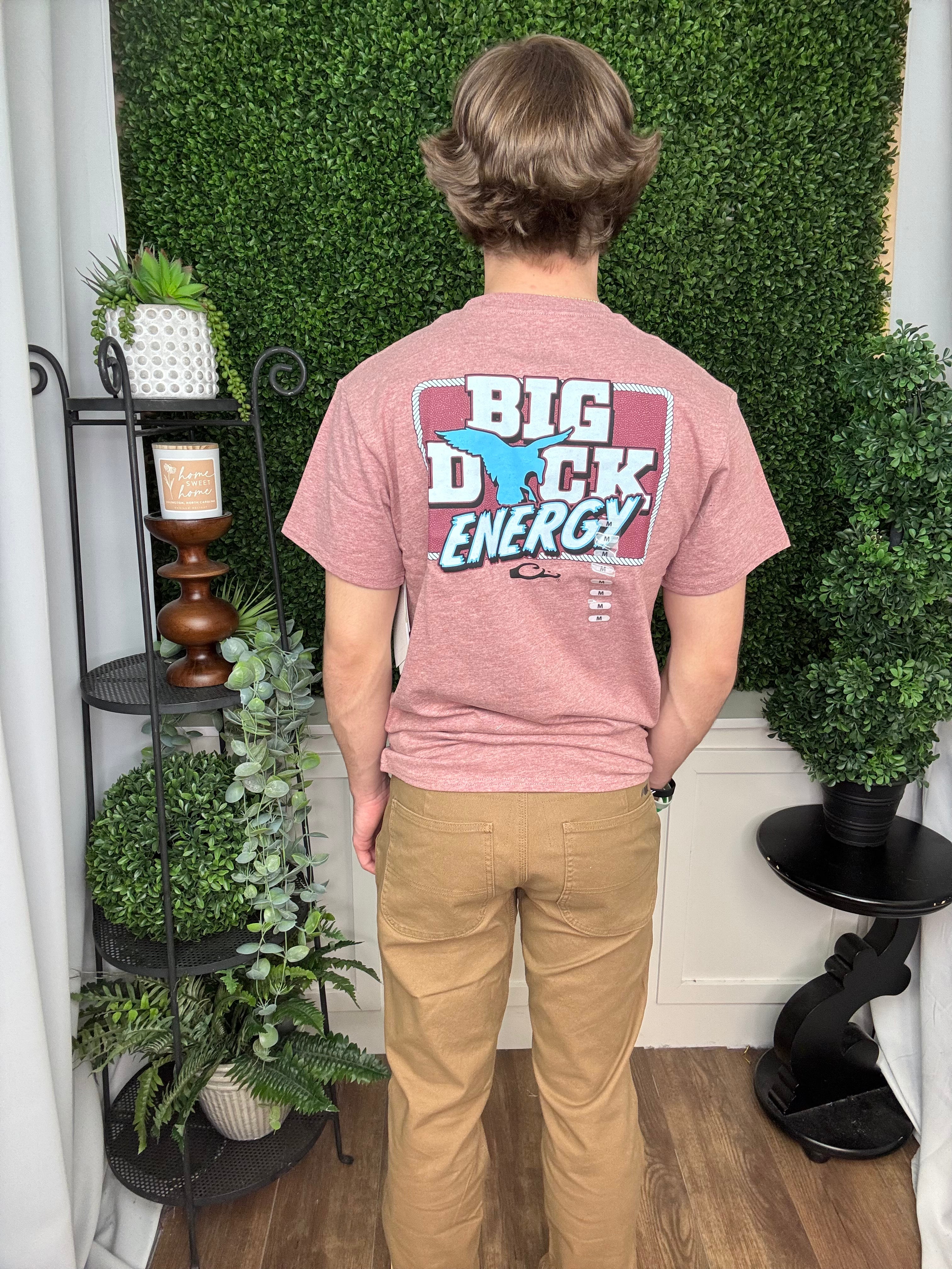 BIG DUCK ENERGY T SS - BARN RED LIGHT HEATHER