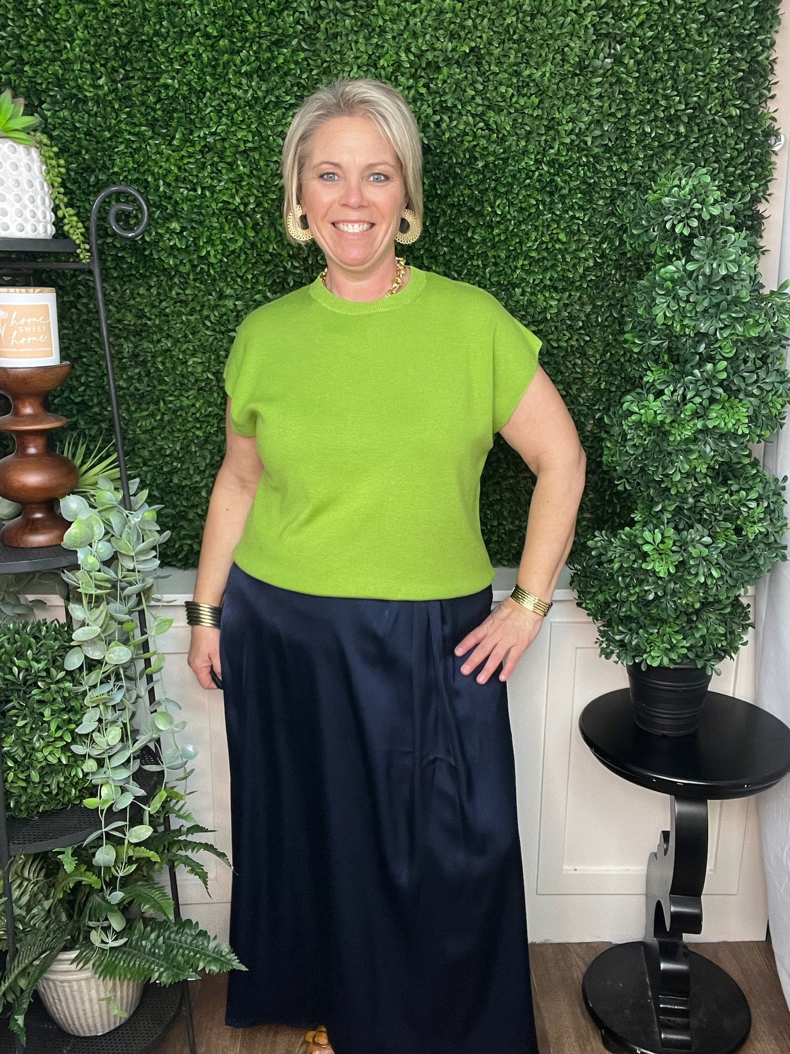 LIME SHORT SLEEVE TOP