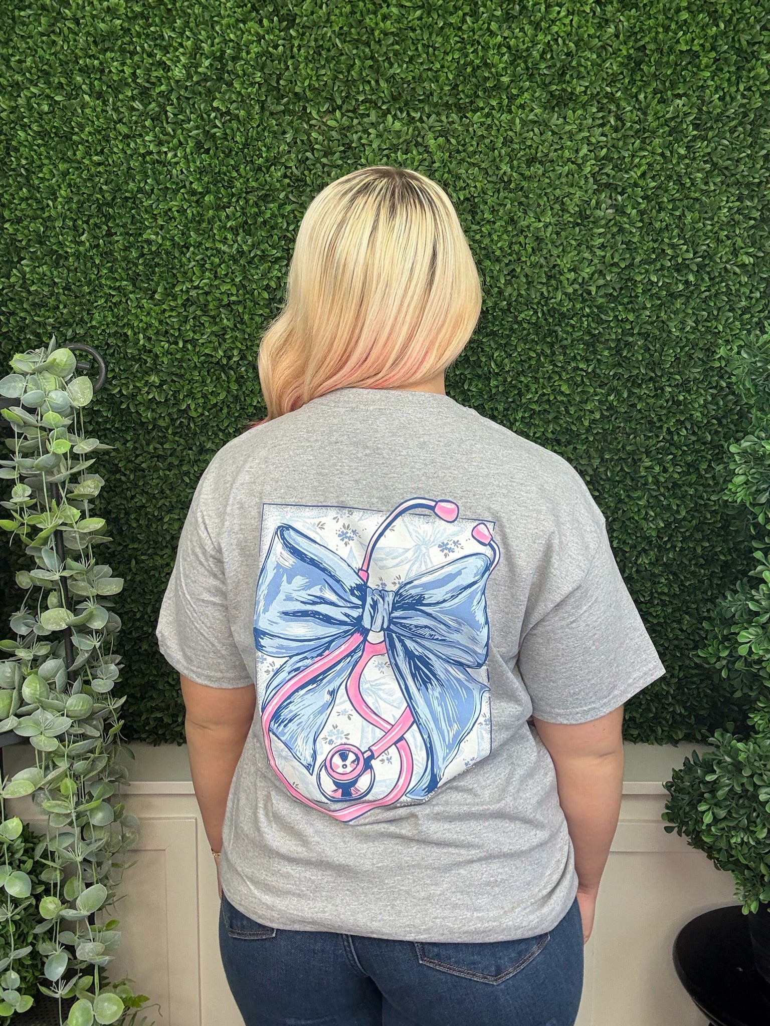 STETHOSCOPE WITH BOW SS - SPORT GREY