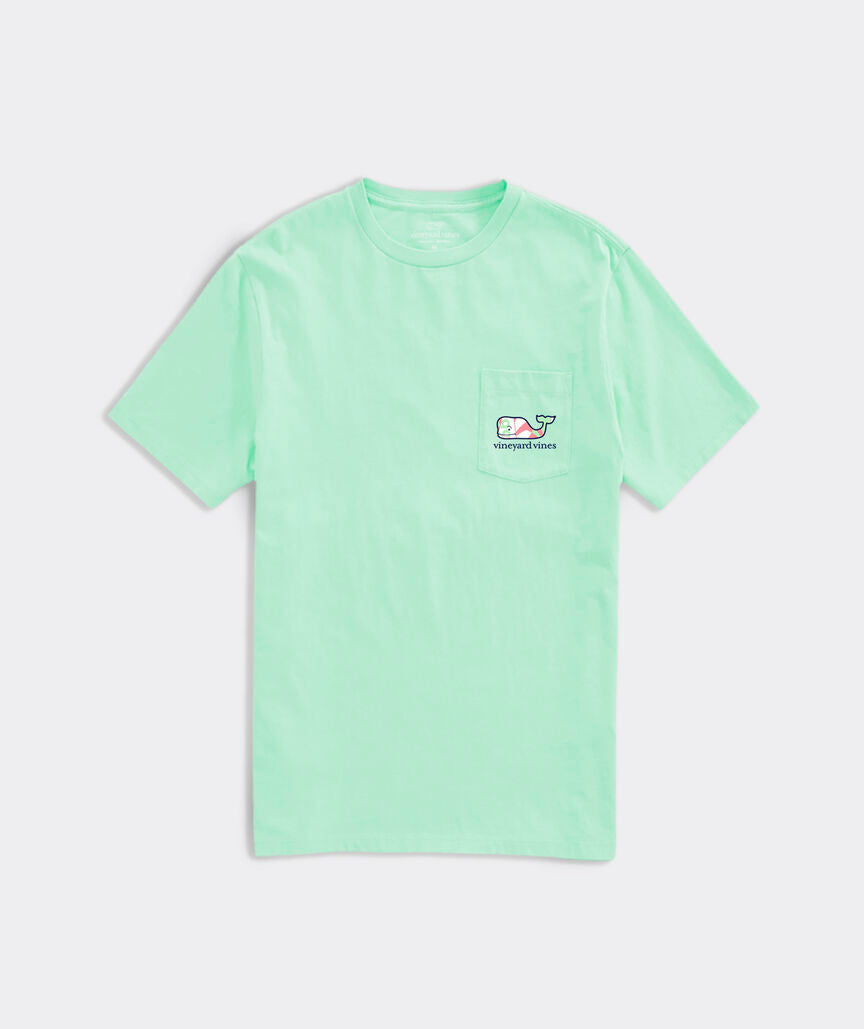 CHAPPY SAIL WHALE SHORT SLEEVE POCKET TEE - MINT SPRING