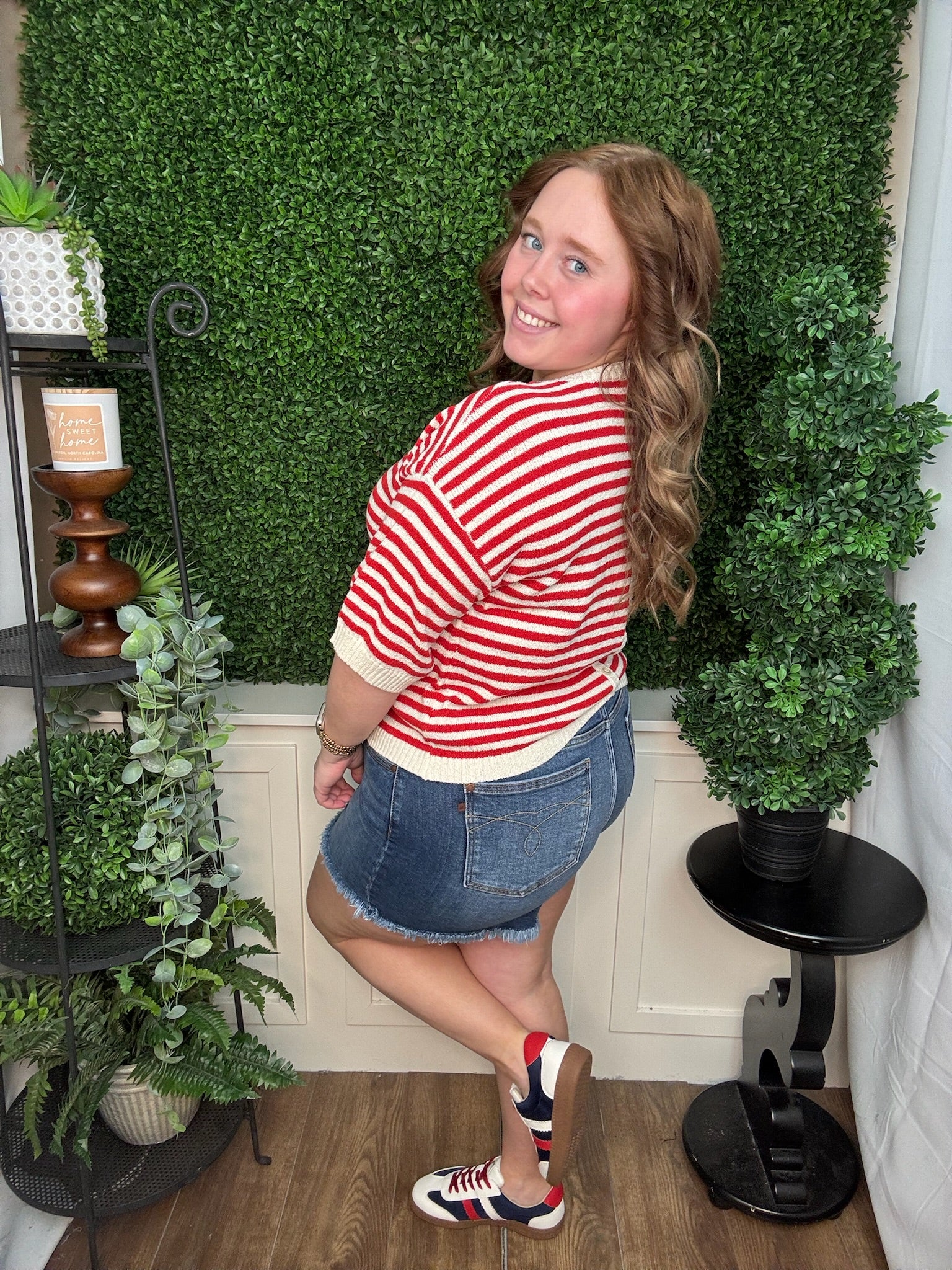 Candy Stripe Relaxed Knit Top