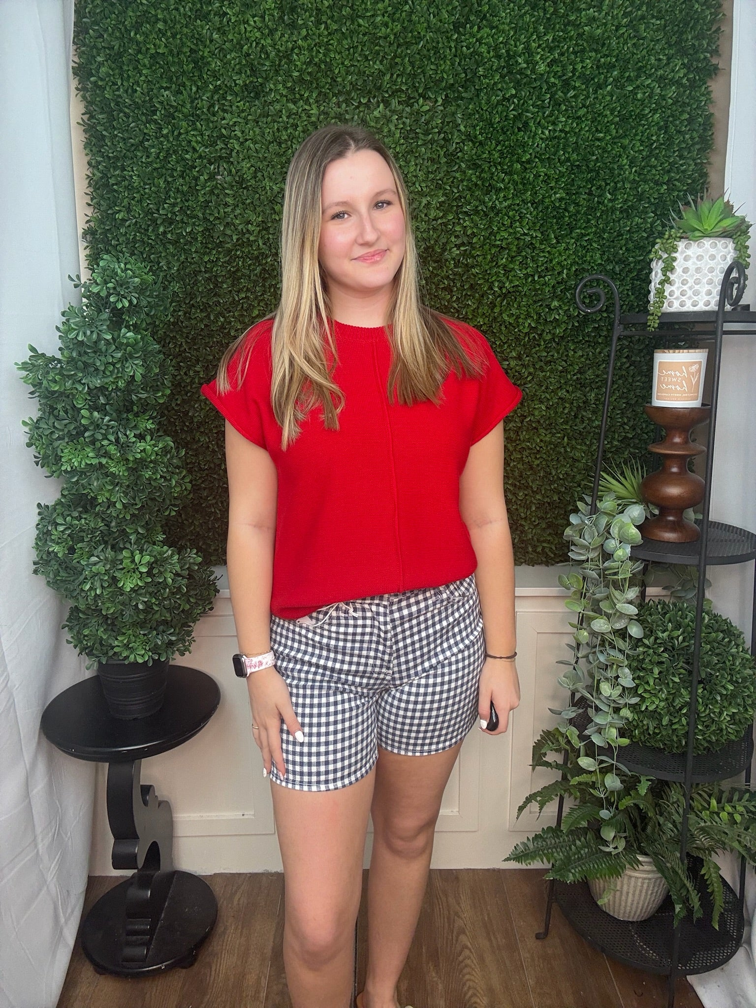 Crimson Textured Knit Pullover