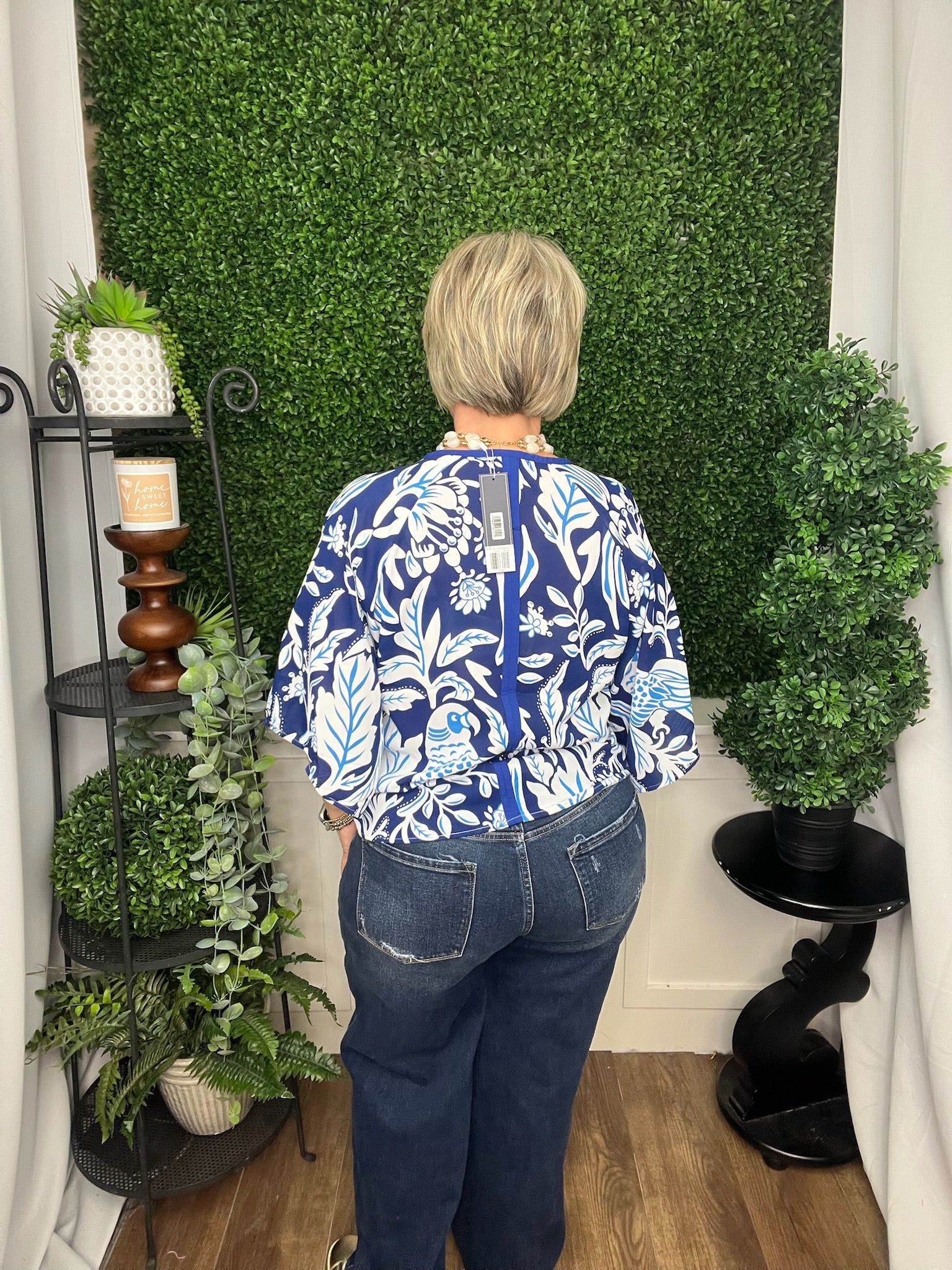 TROPICAL DOLMAN BLOUSE