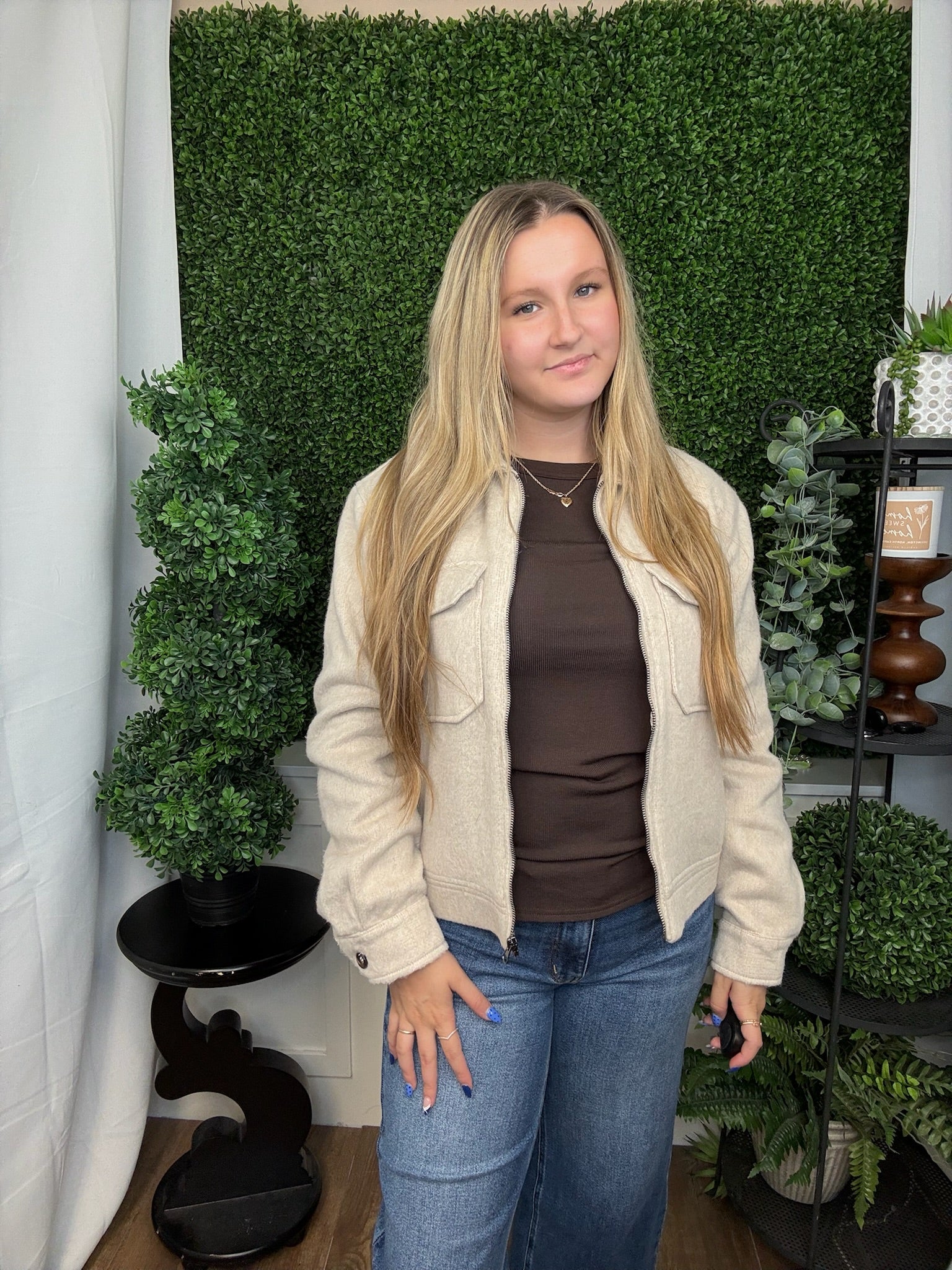 ISRA JACKET HEATHER TAUPE