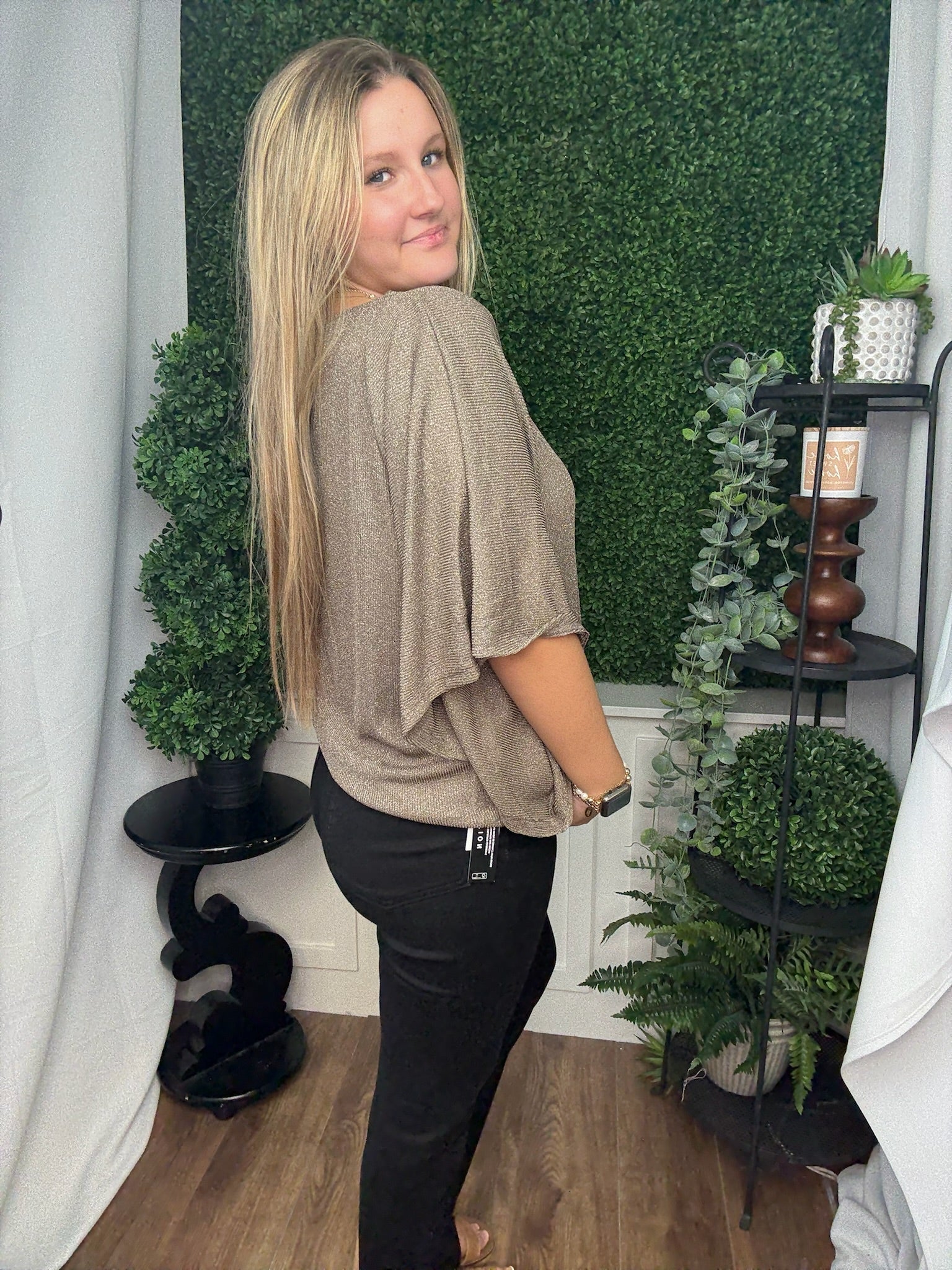 KIMINO SLV KNIT TOP - MOCHA