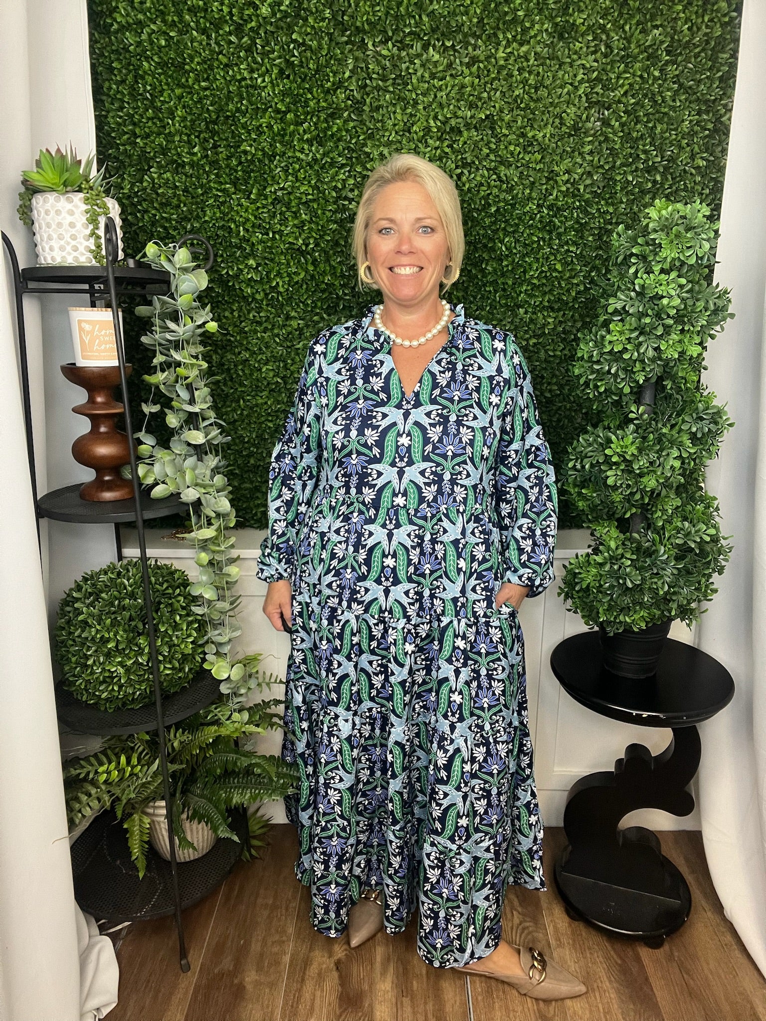 CHRISTINA DRESS GOSSAMER WINGS - NAVY