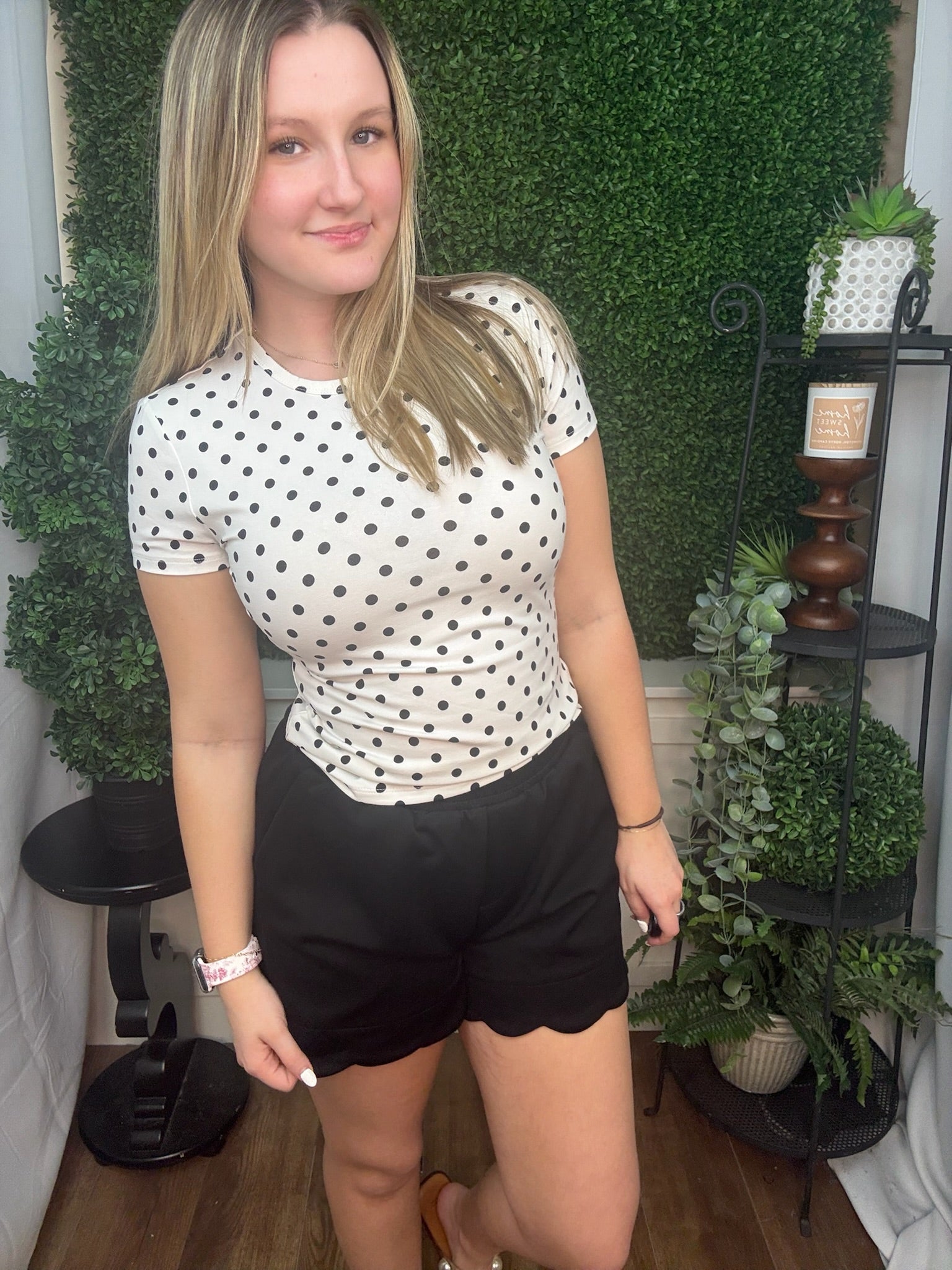 Flared High-Waist Shorts