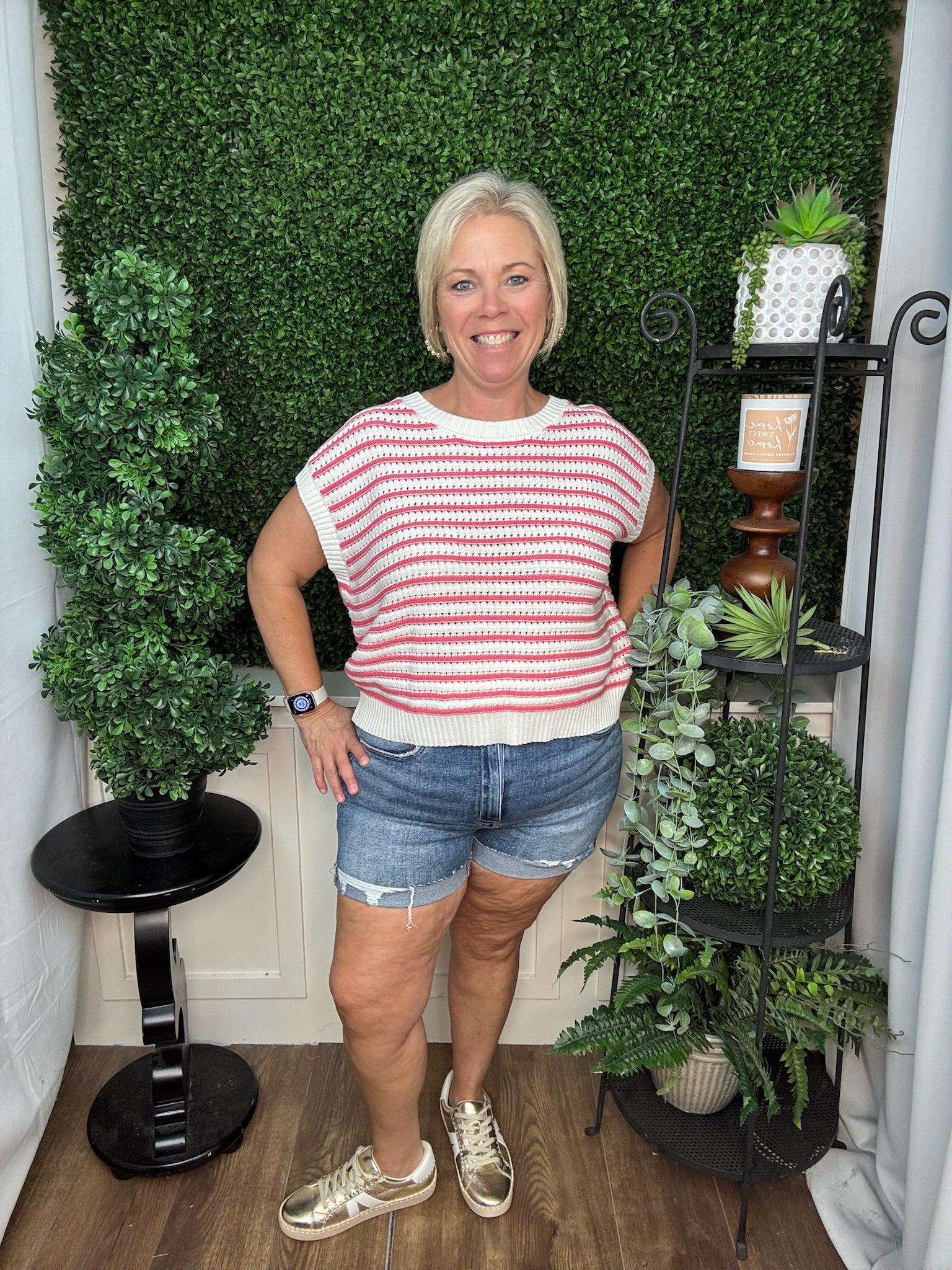 Candy Stripe Knit Top