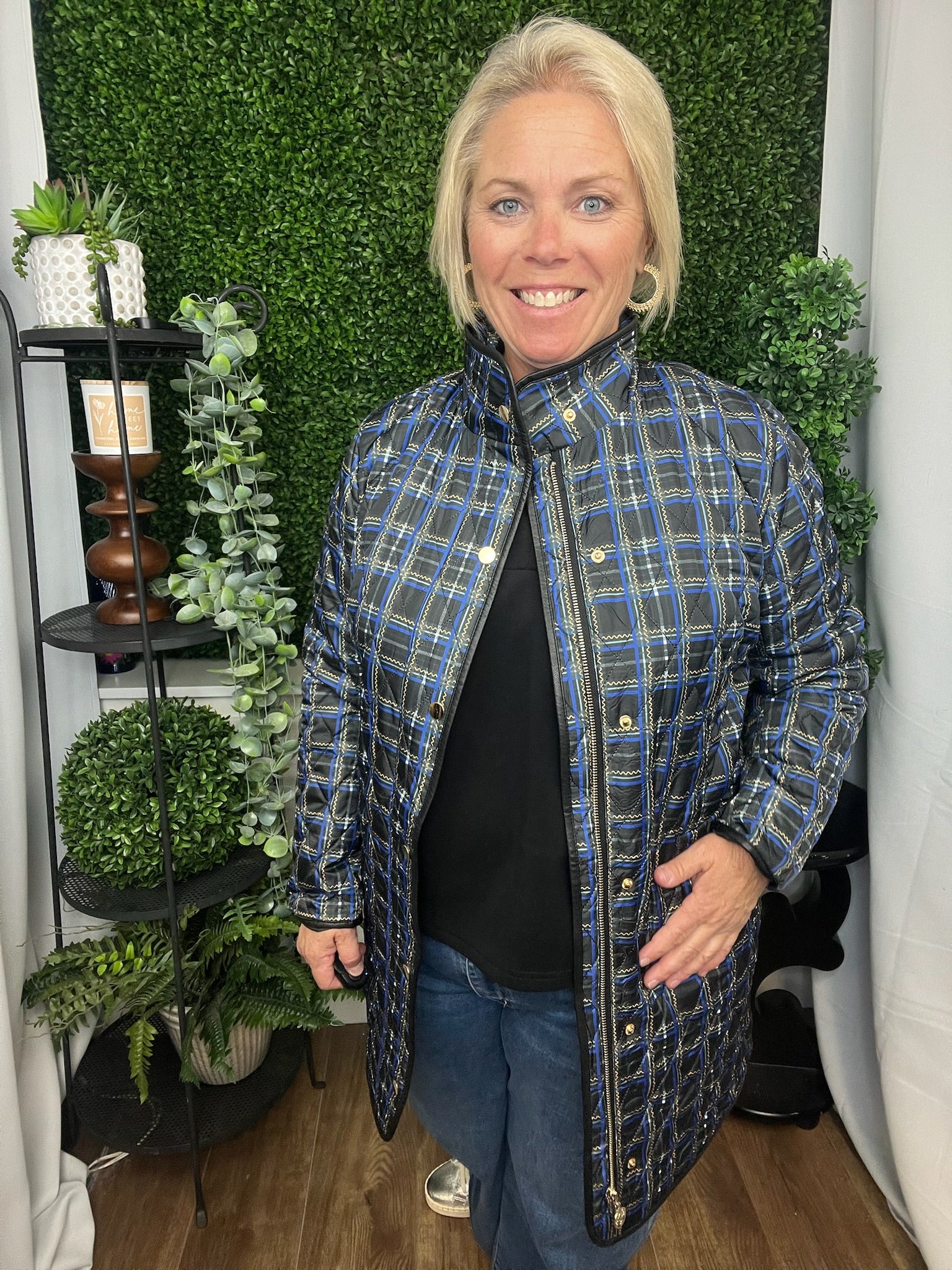 MIDI BUTTON JACKET - BLACK